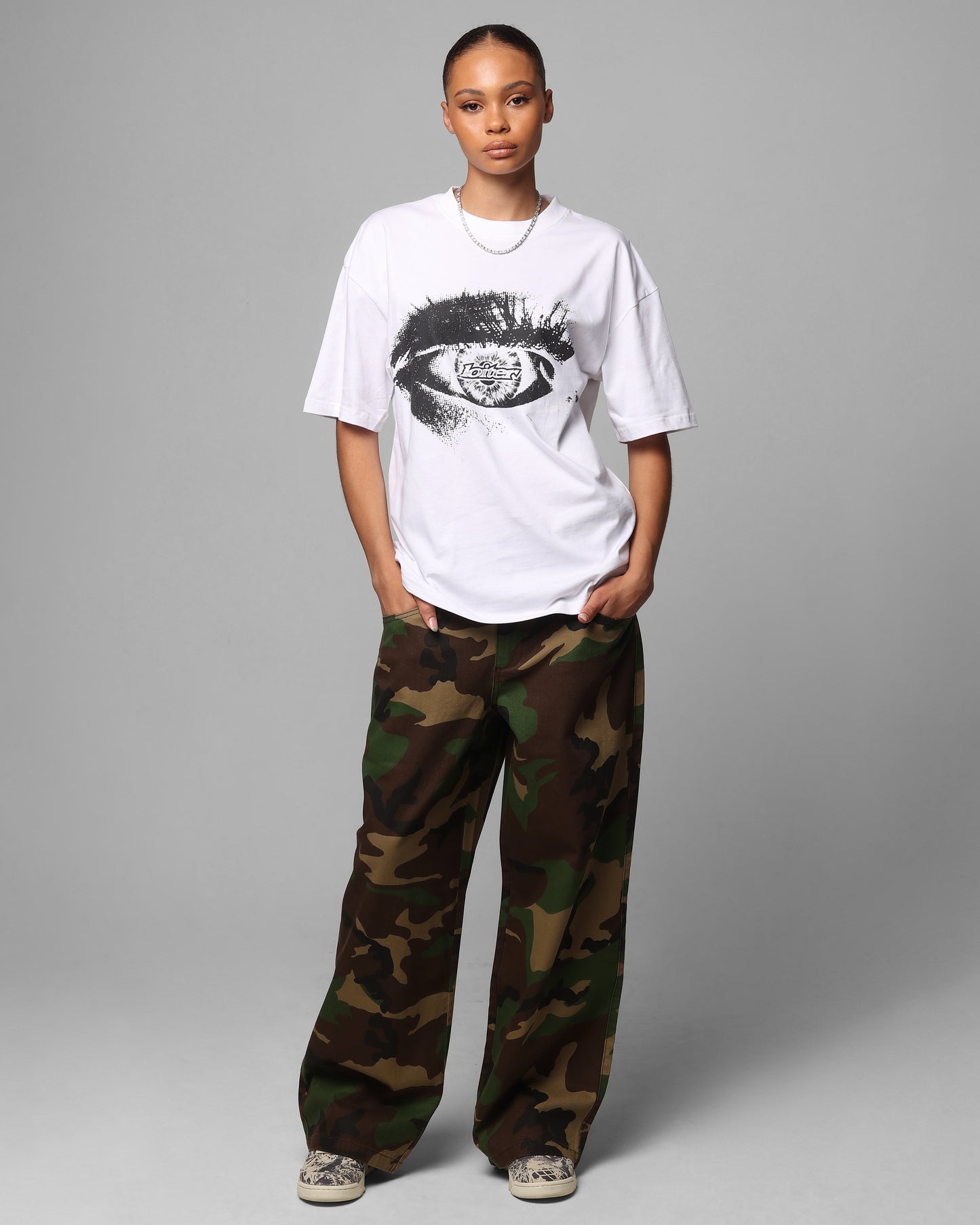 Loiter All Seeing Eye T-Shirt White Style001