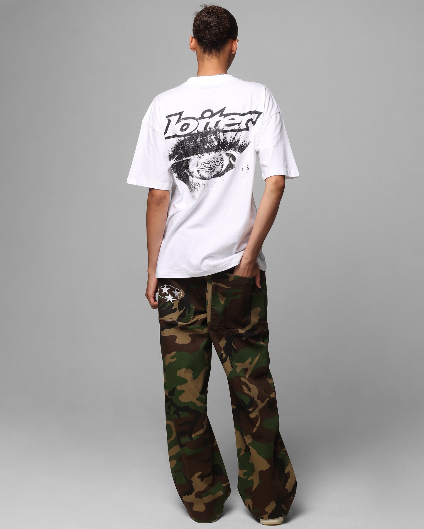 Loiter All Seeing Eye T-Shirt White Style001