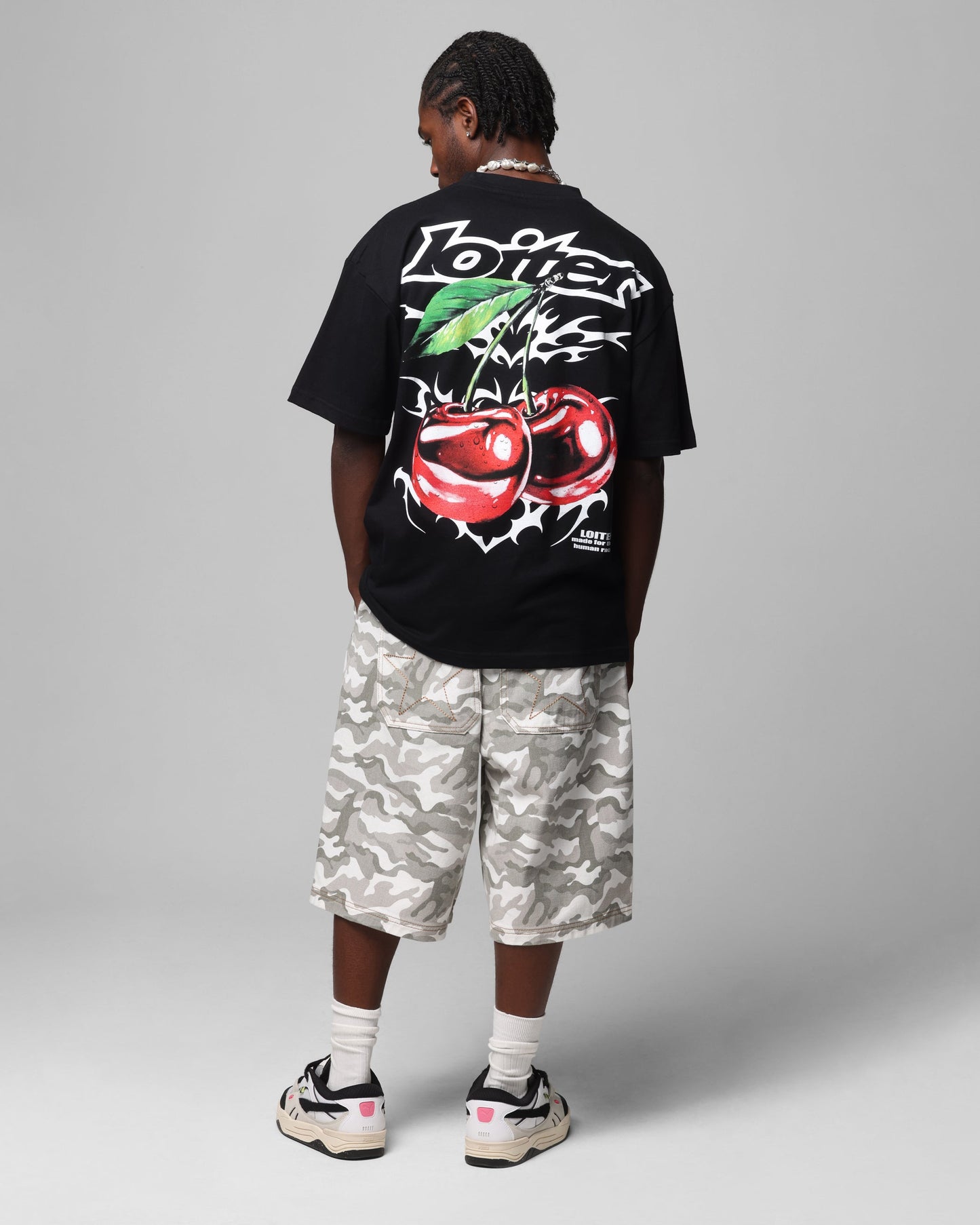 Loiter Cherry Pick Drop T-Shirt Black