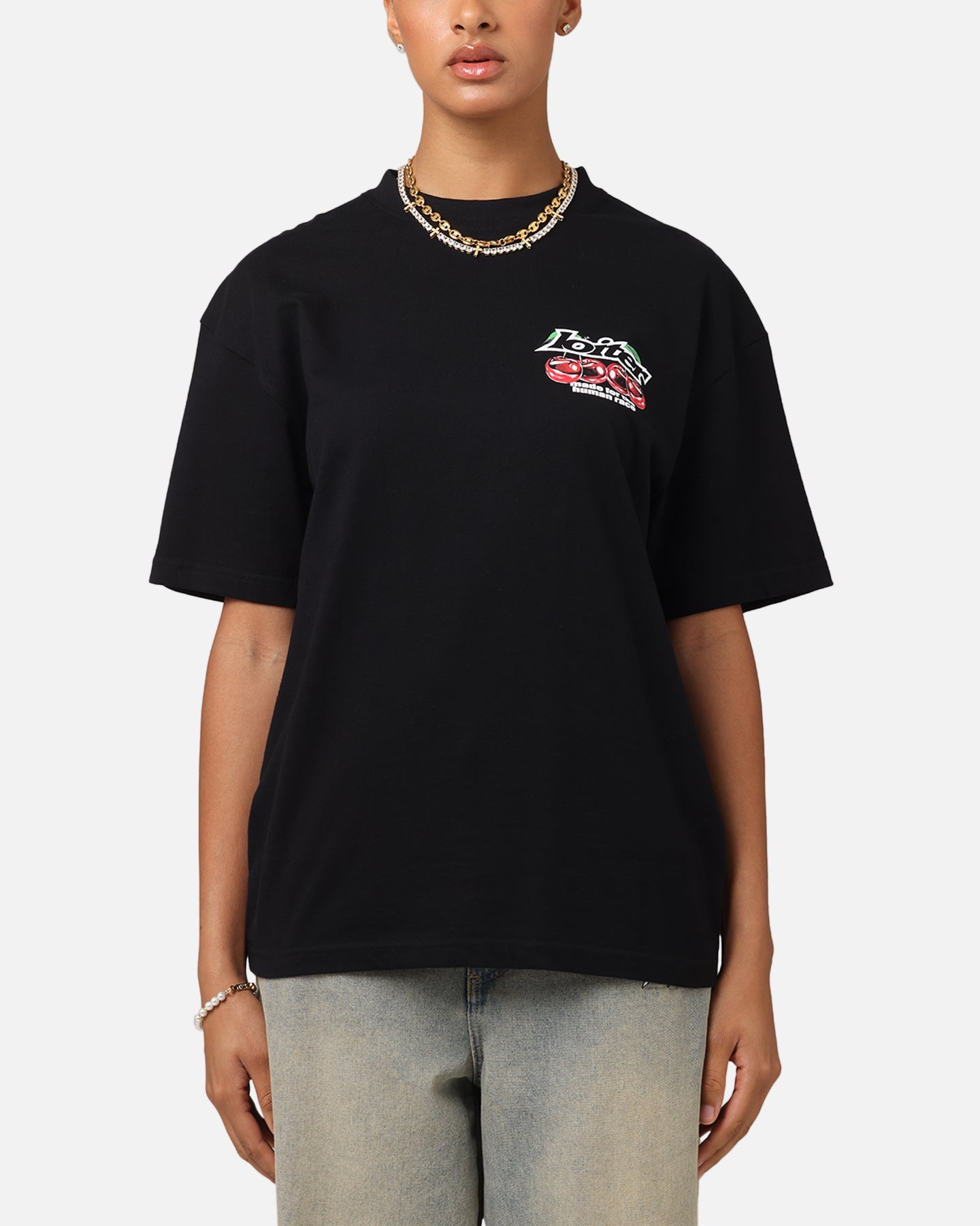 Loiter Cherry Pick Drop T-Shirt Black Style001
