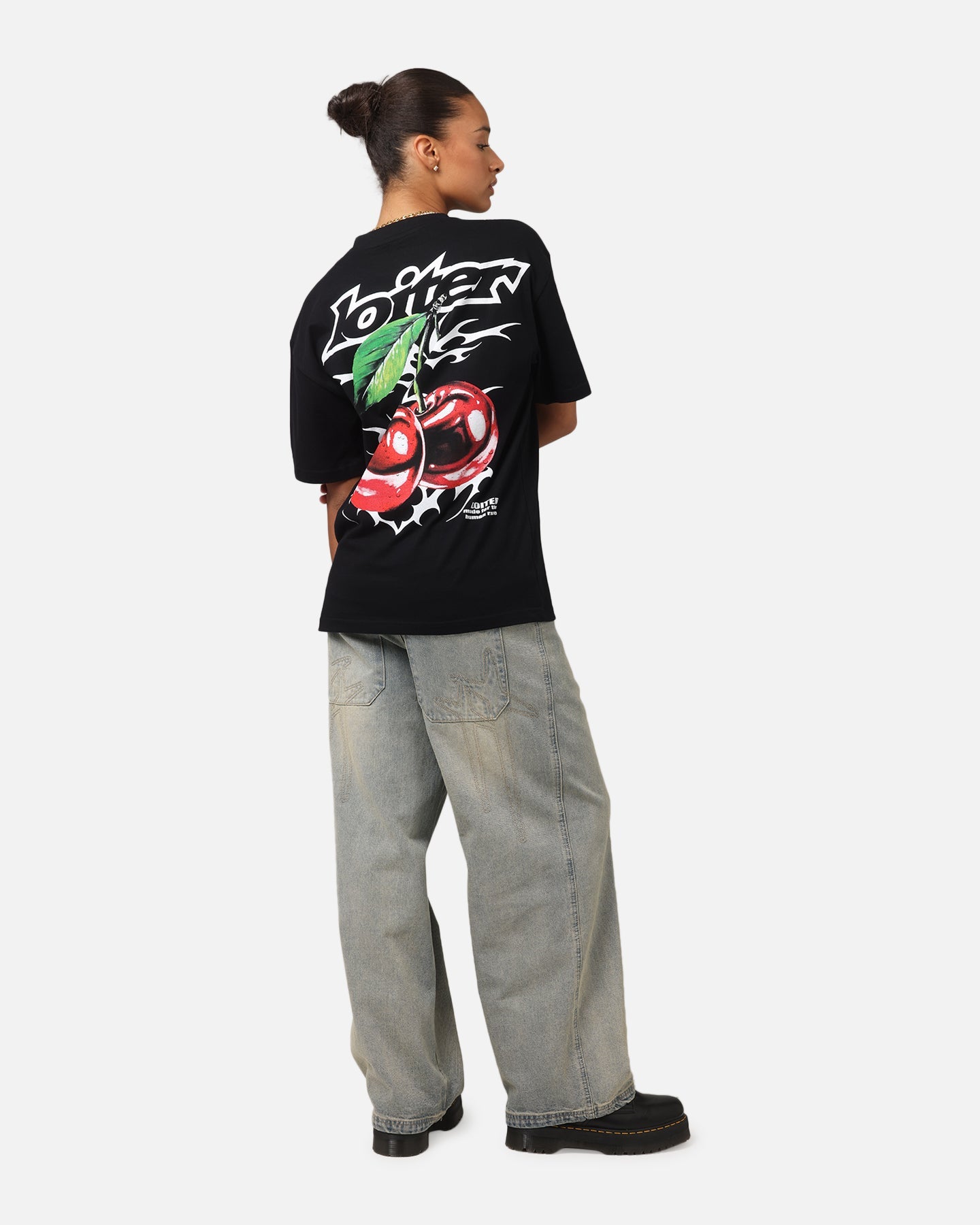 Loiter Cherry Pick Drop T-Shirt Black Style001