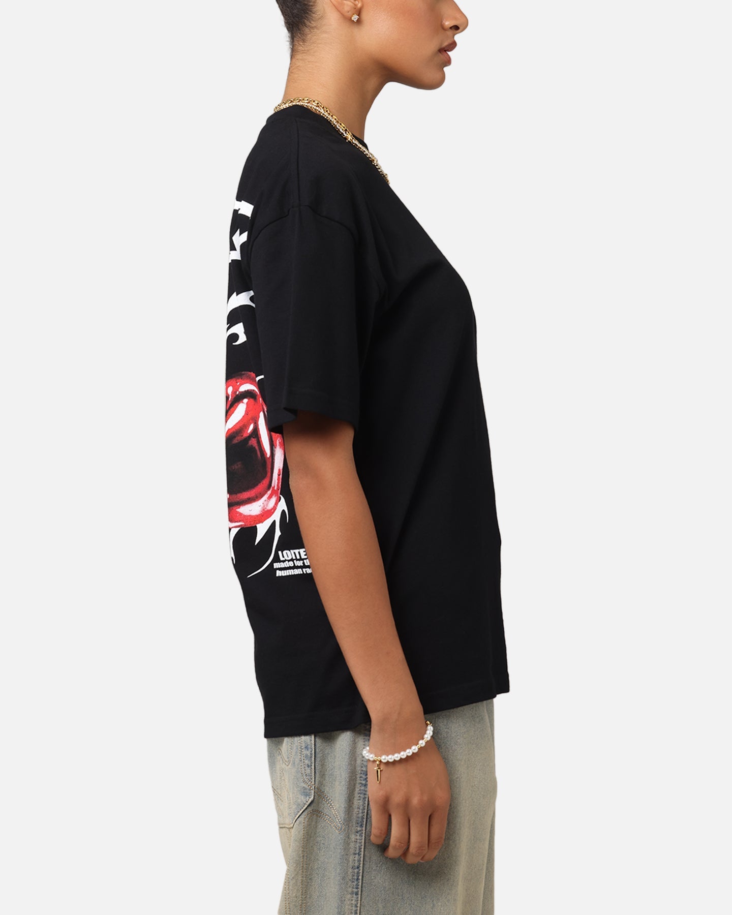 Loiter Cherry Pick Drop T-Shirt Black Style001