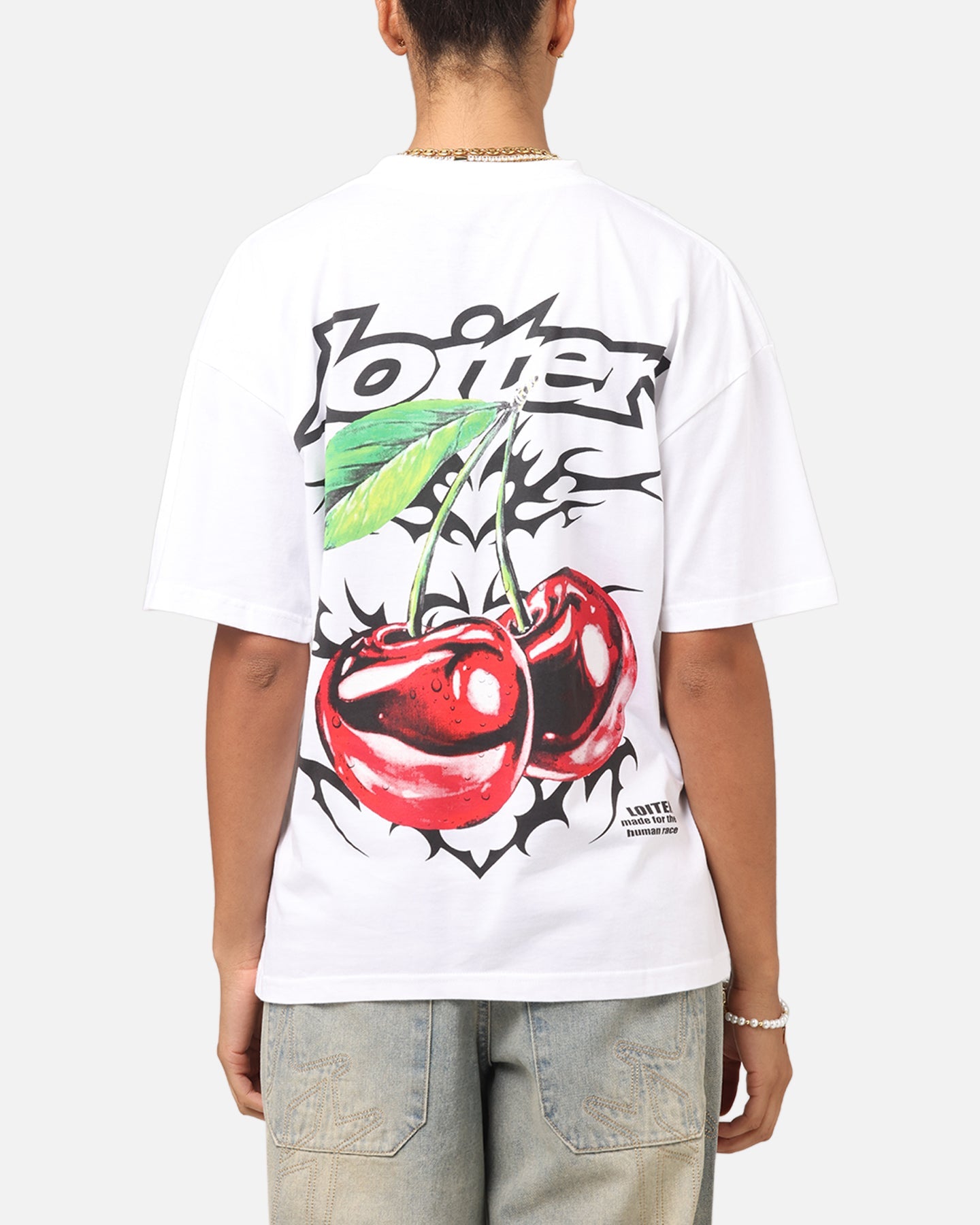 Loiter Cherry Pick Drop T-Shirt White Style001