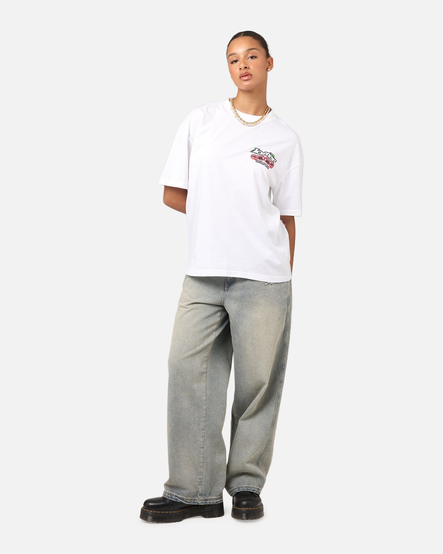 Loiter Cherry Pick Drop T-Shirt White Style001