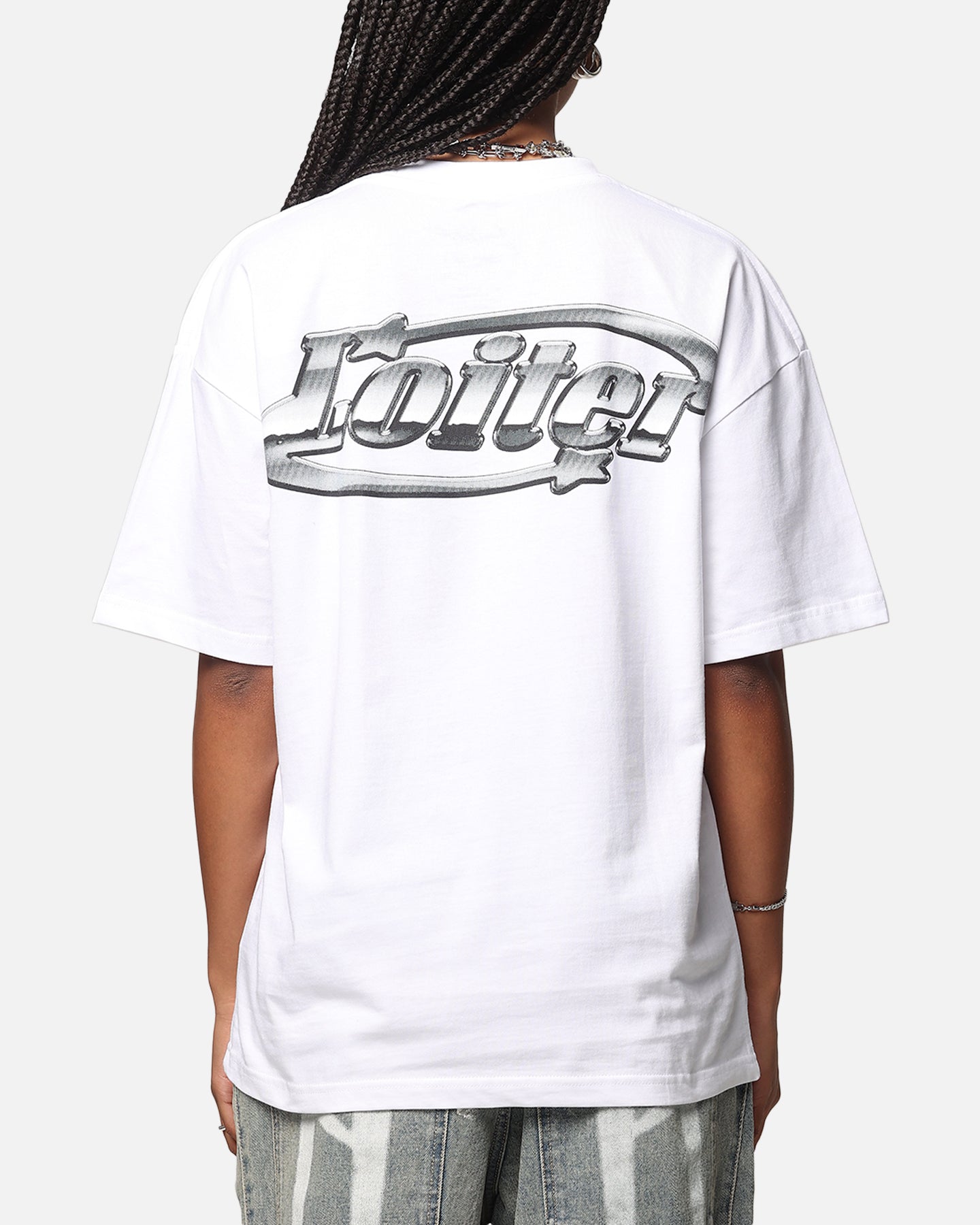 Loiter Chrome Logo T-Shirt White Style001