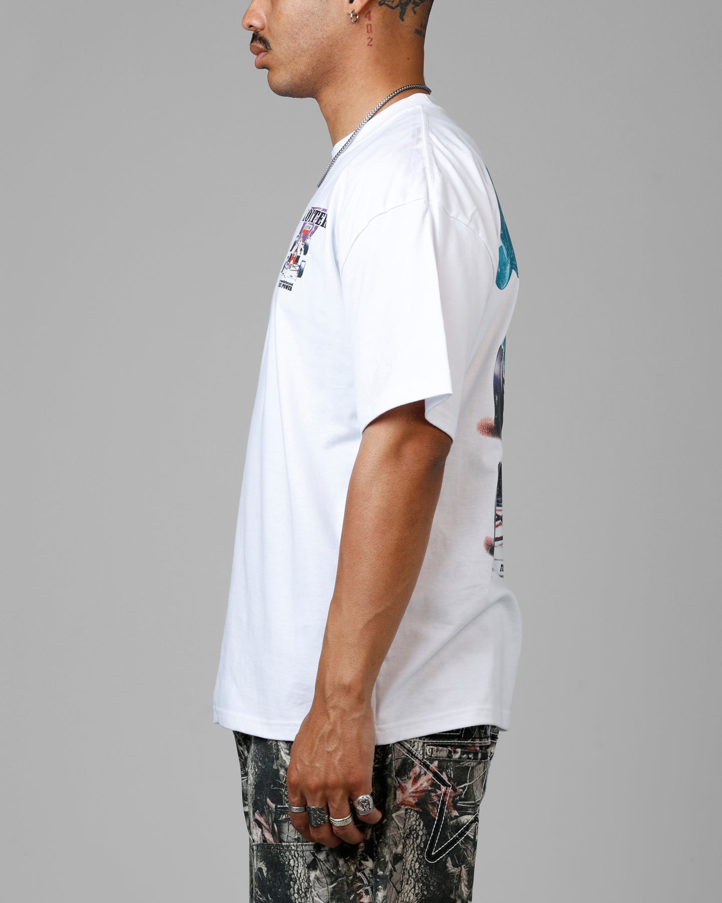 Loiter Horse Power Vintage Drop T-Shirt White