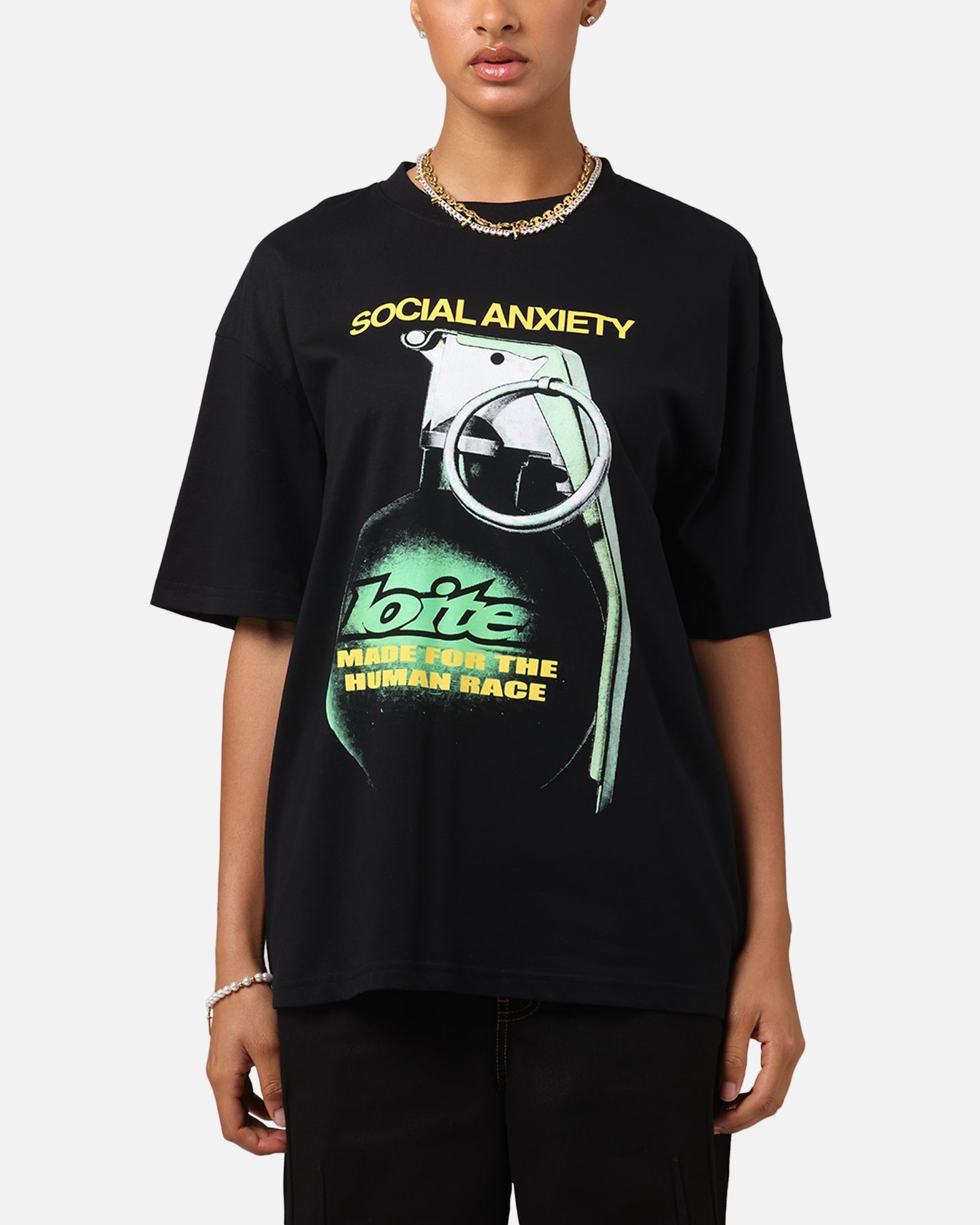 Loiter Live Laugh Love Drop T-Shirt Black Style001