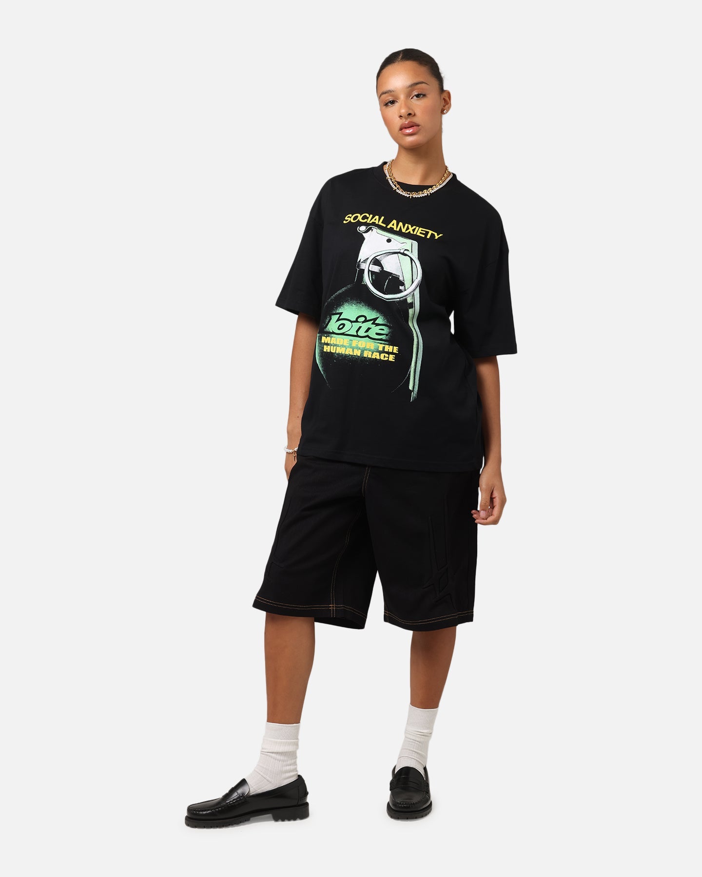 Loiter Live Laugh Love Drop T-Shirt Black Style001