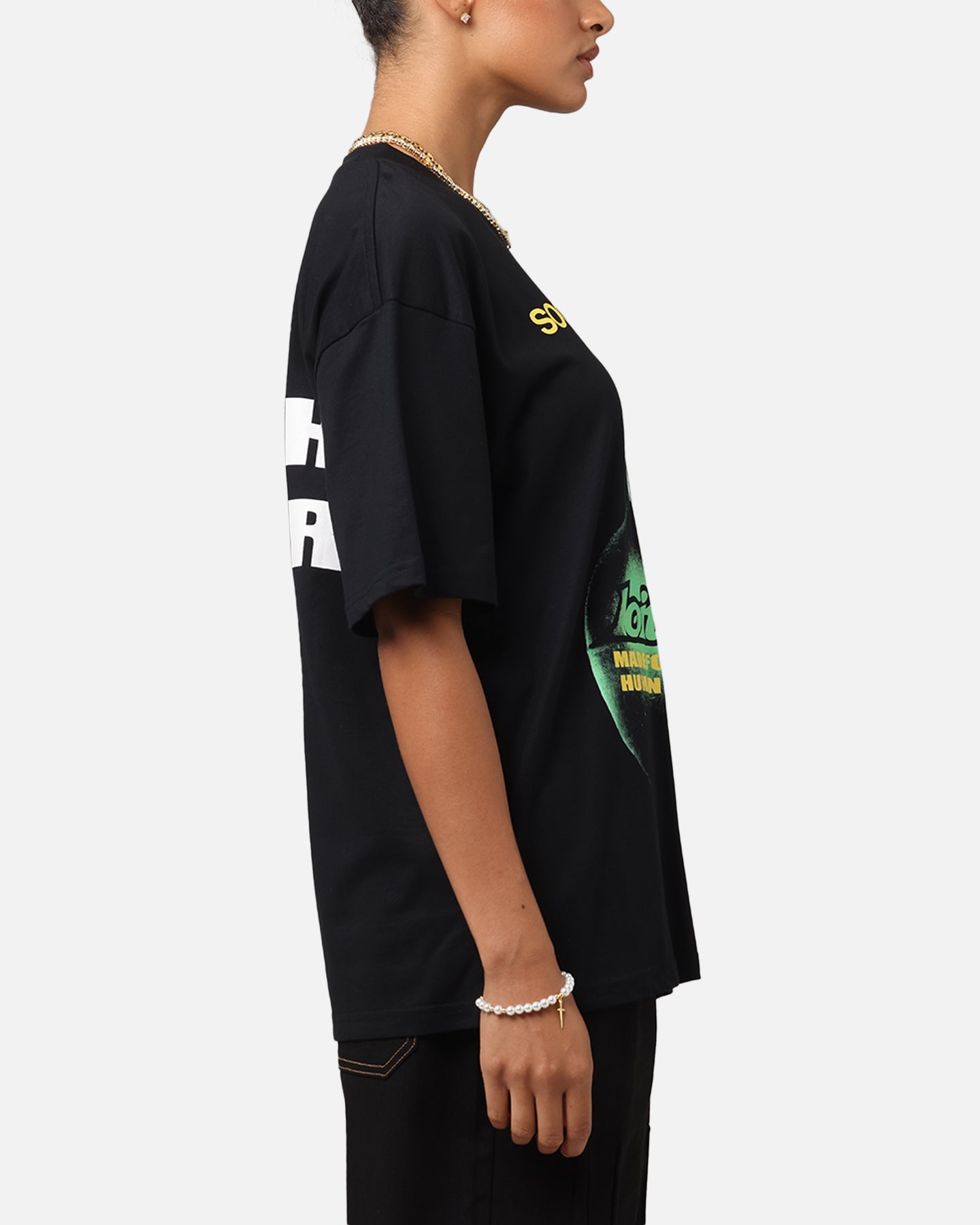 Loiter Live Laugh Love Drop T-Shirt Black Style001