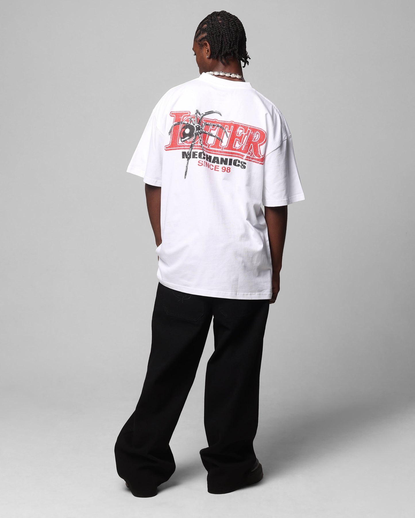 Loiter Mechanic Drop T-Shirt White