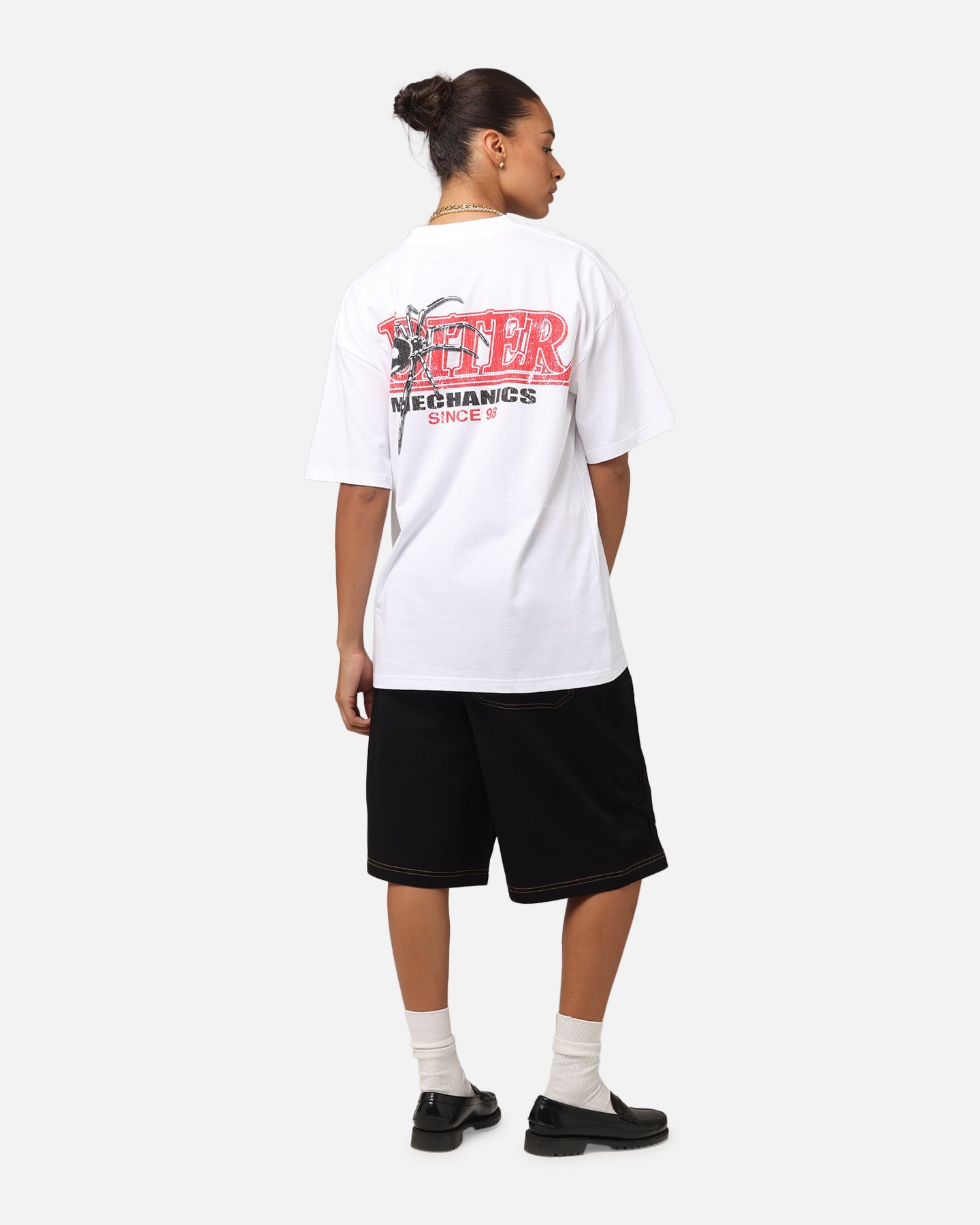 Loiter Mechanic Drop T-Shirt White Style001