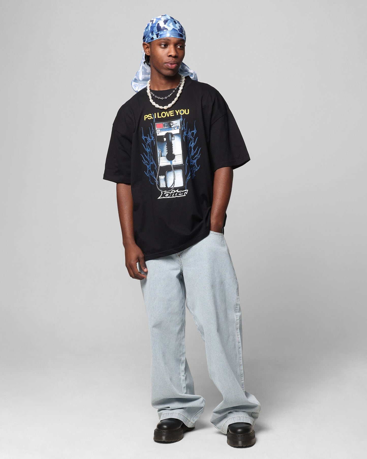 Loiter Phonebooth Vintage Drop T-Shirt Black