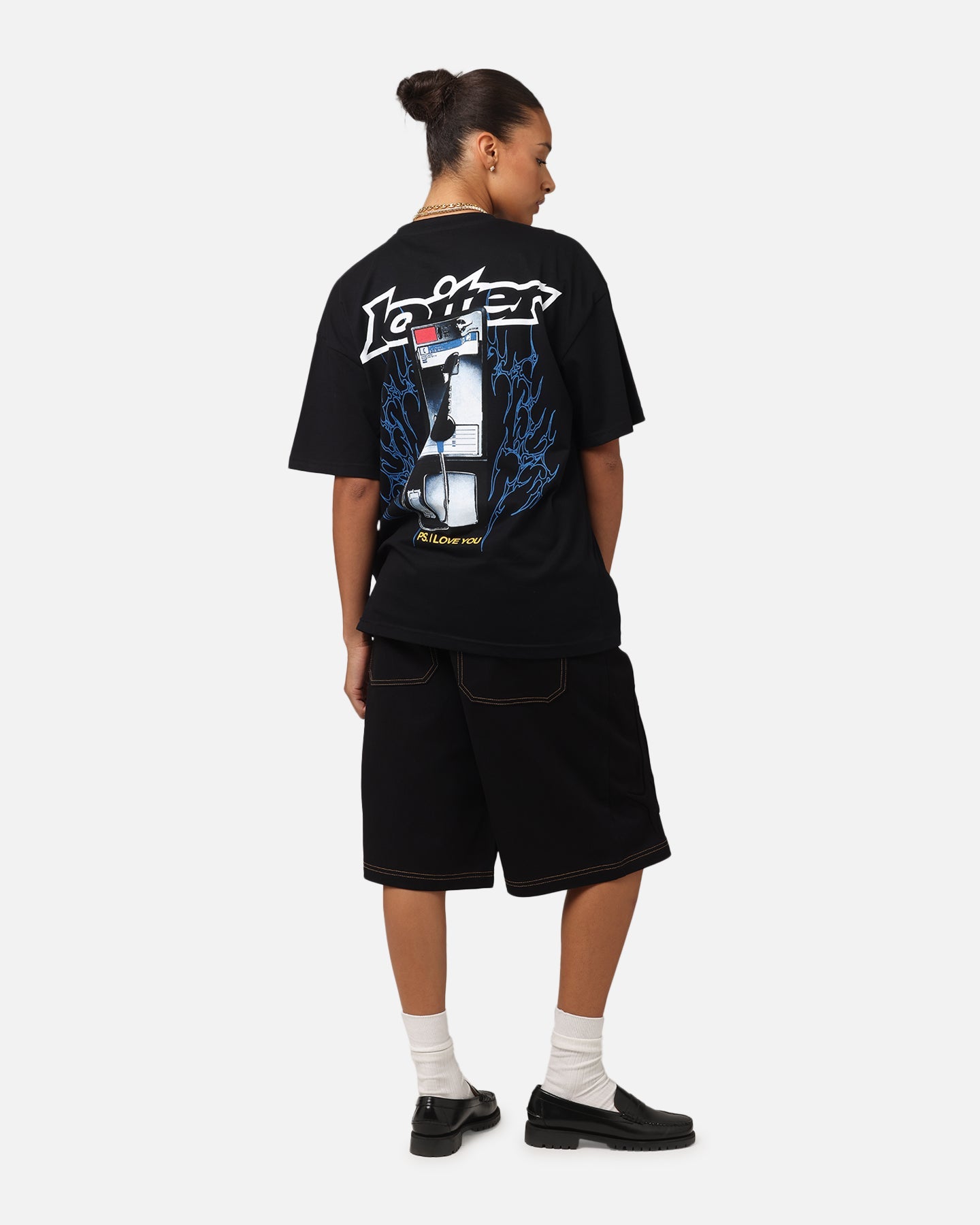 Loiter Phonebooth Vintage Drop T-Shirt Black Style001
