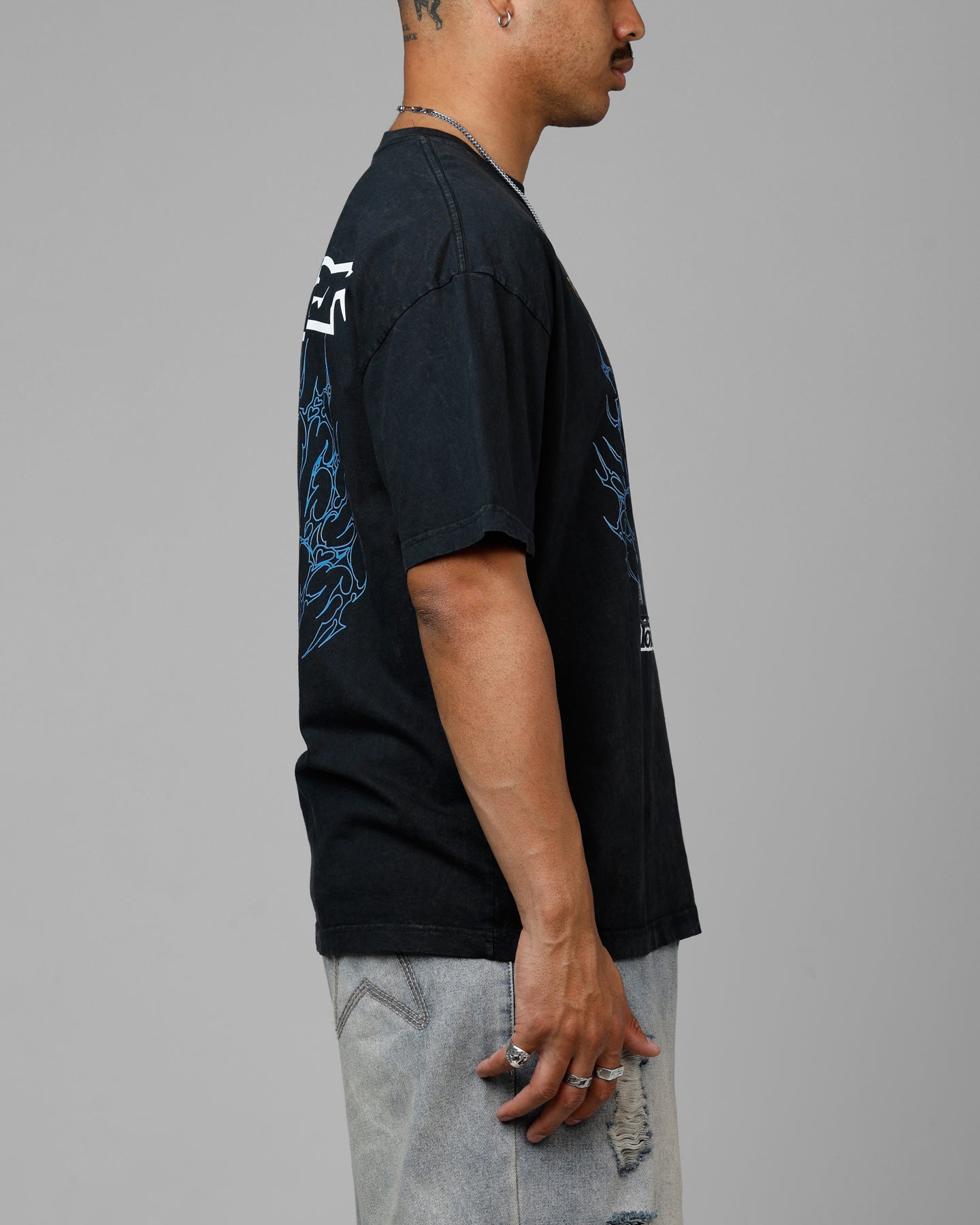 Loiter Phonebooth Vintage Drop T-Shirt Black Acidwash