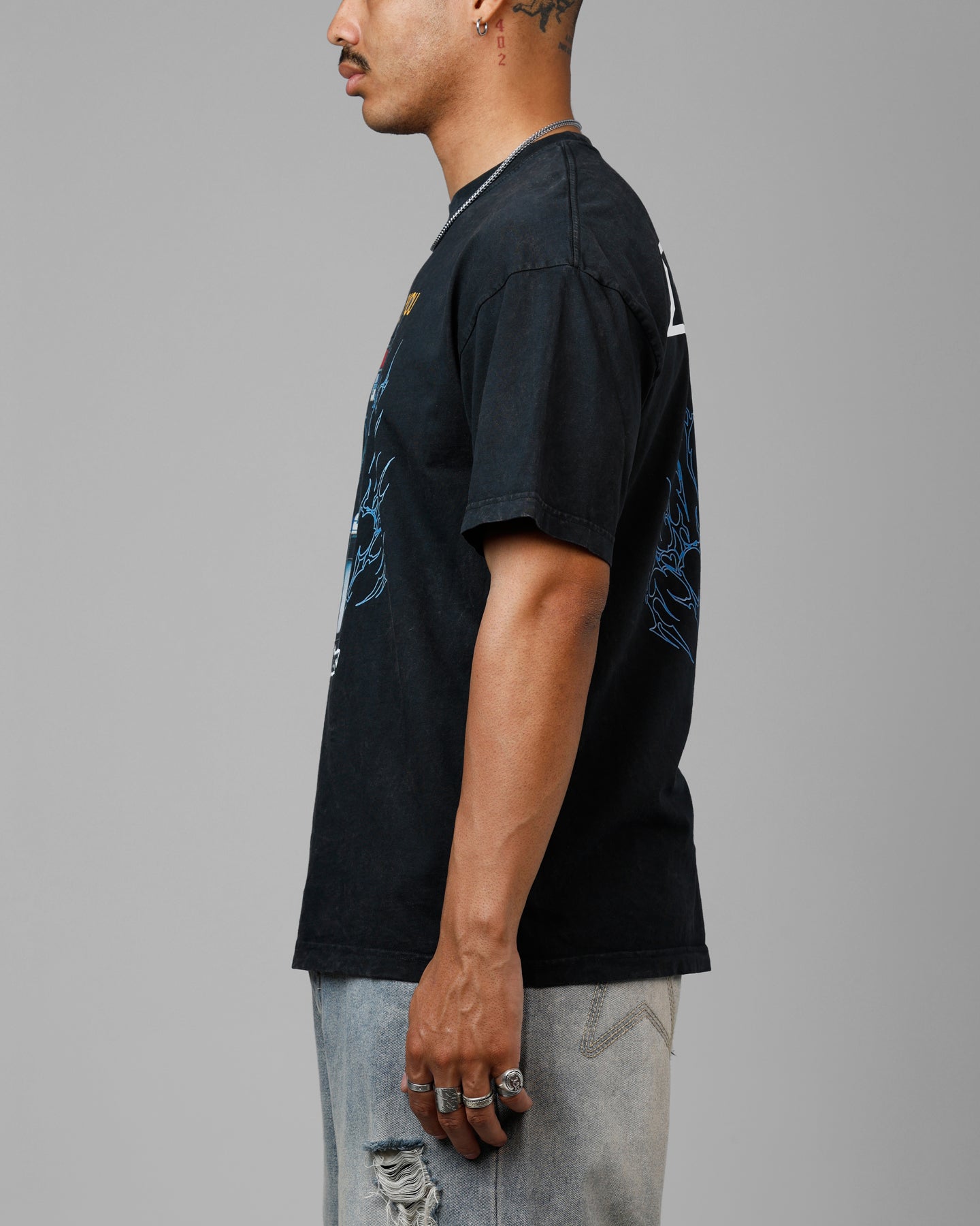 Loiter Phonebooth Vintage Drop T-Shirt Black Acidwash