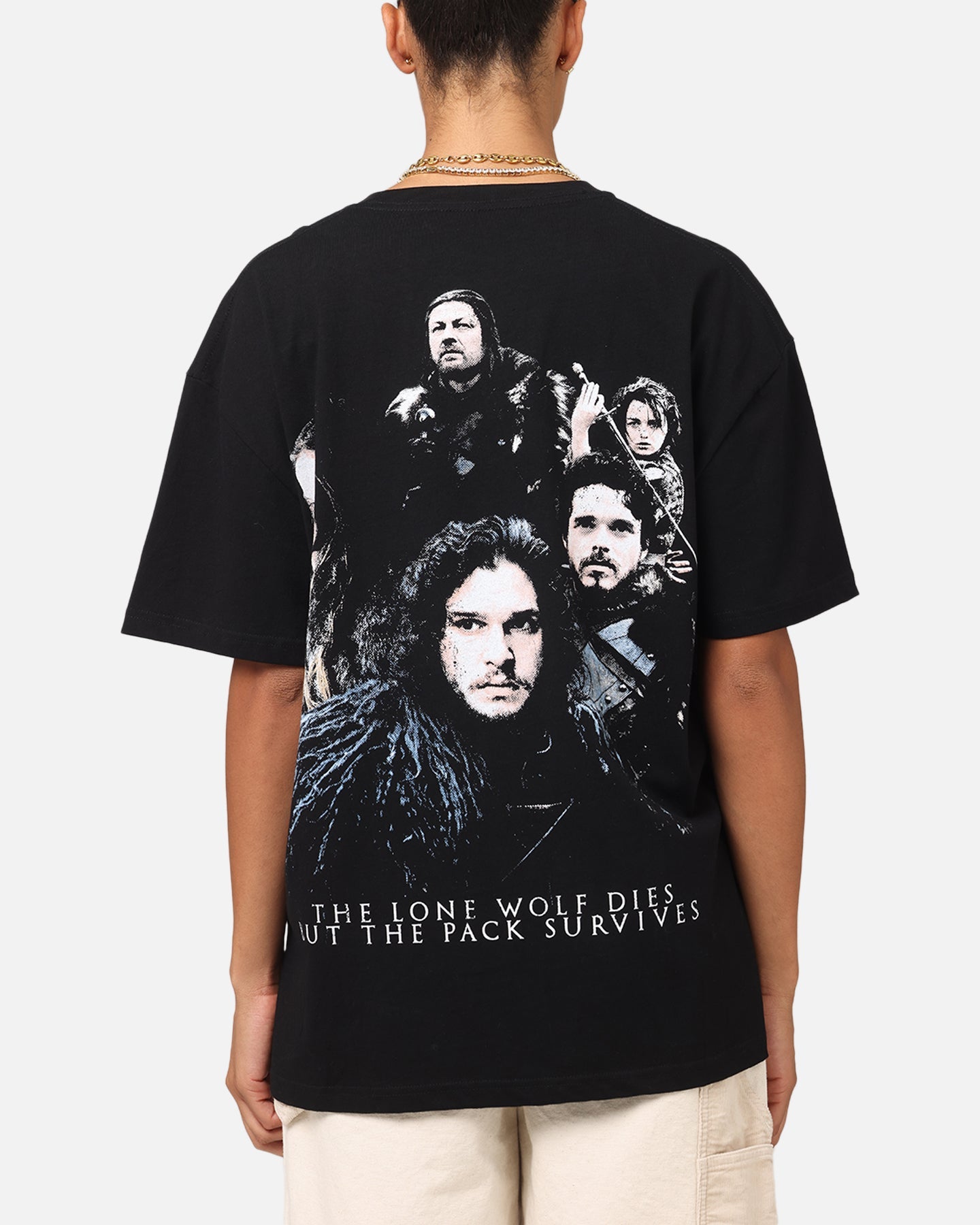 Goat Crew X Game Of Thrones Jon Snow Heavy T-Shirt Black Style001
