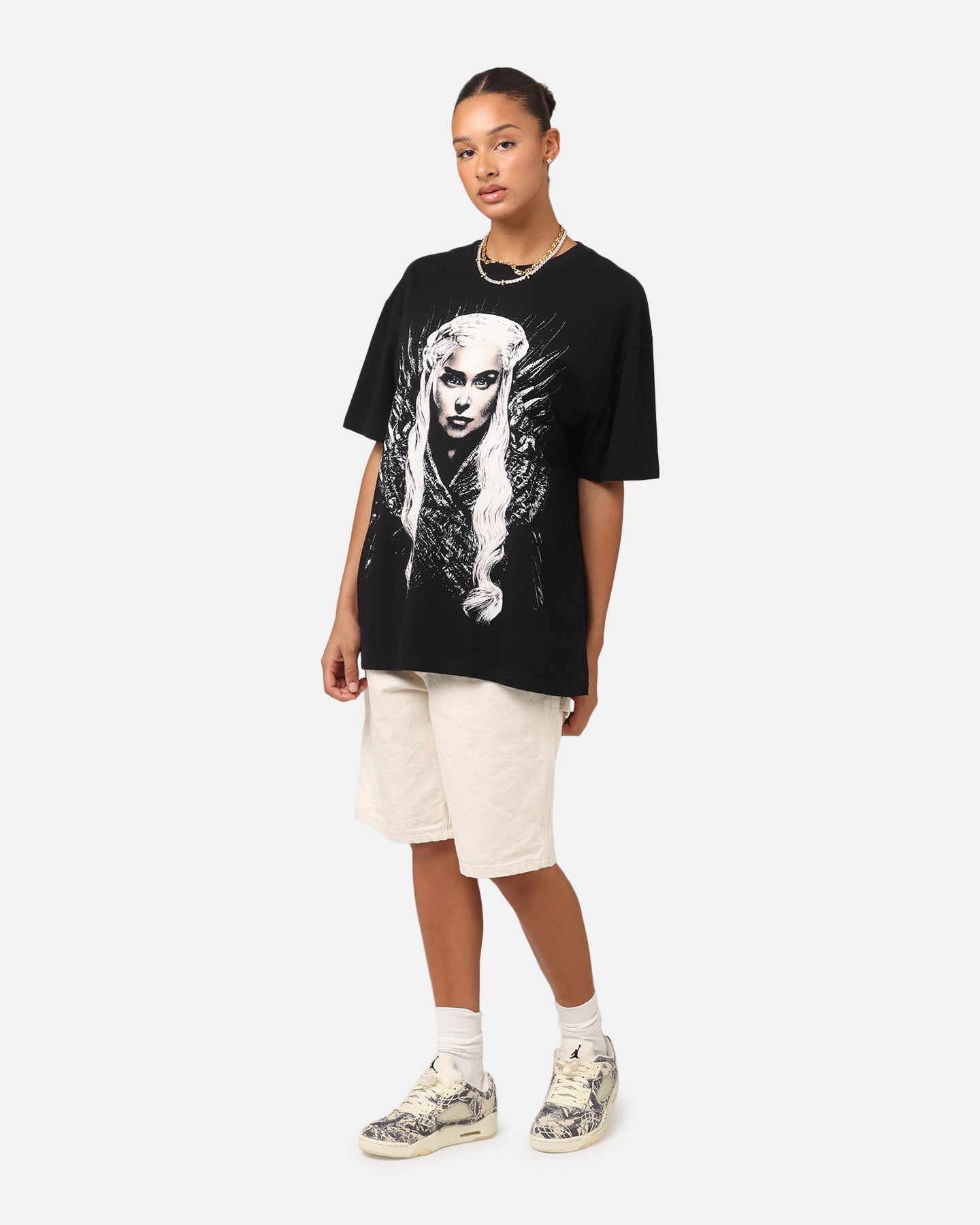 Goat Crew X Game Of Thrones Mother Of Dragons Heavy T-Shirt Black Style001