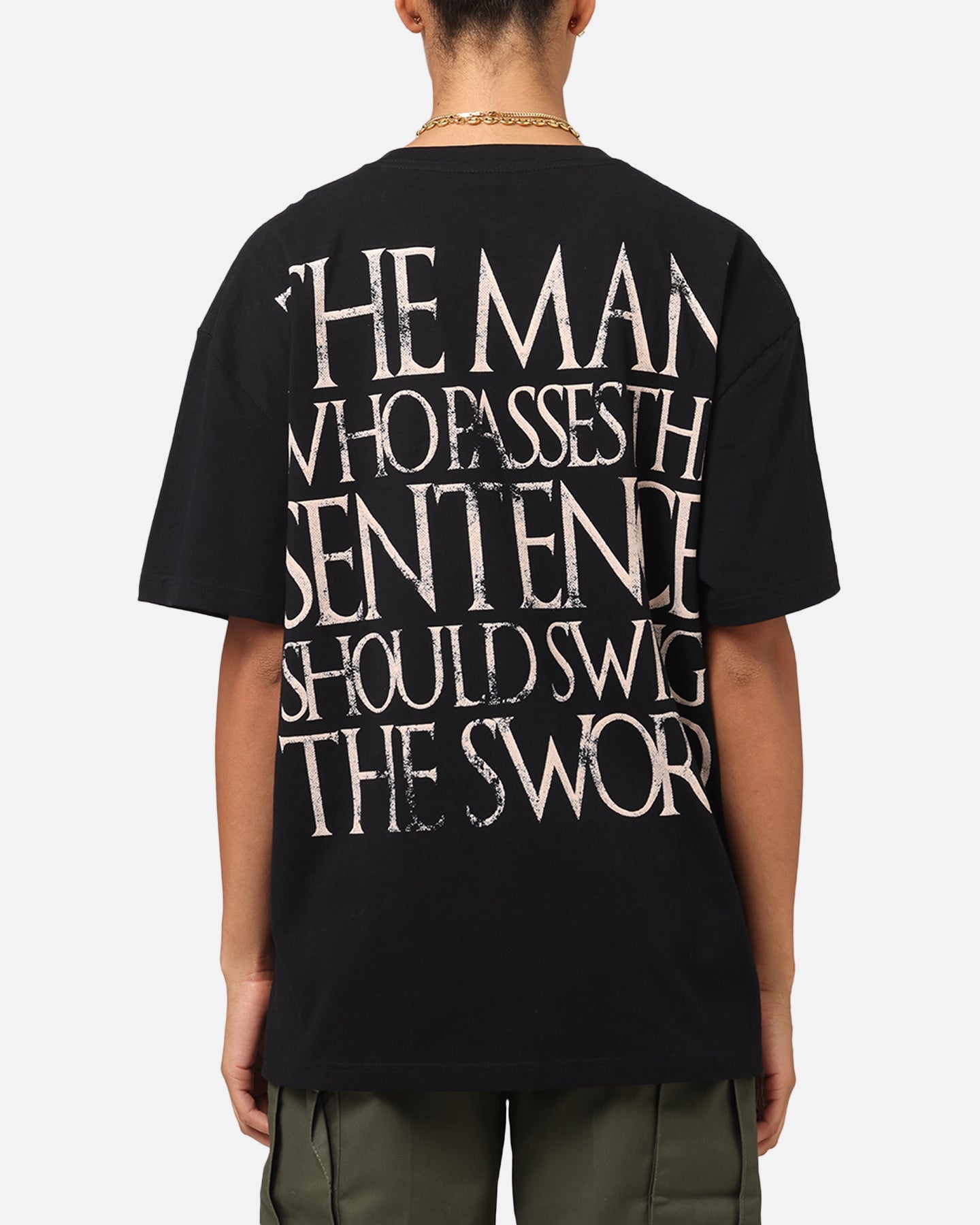 Goat Crew X Game Of Thrones Ned Stark Heavy T-Shirt Black Style001