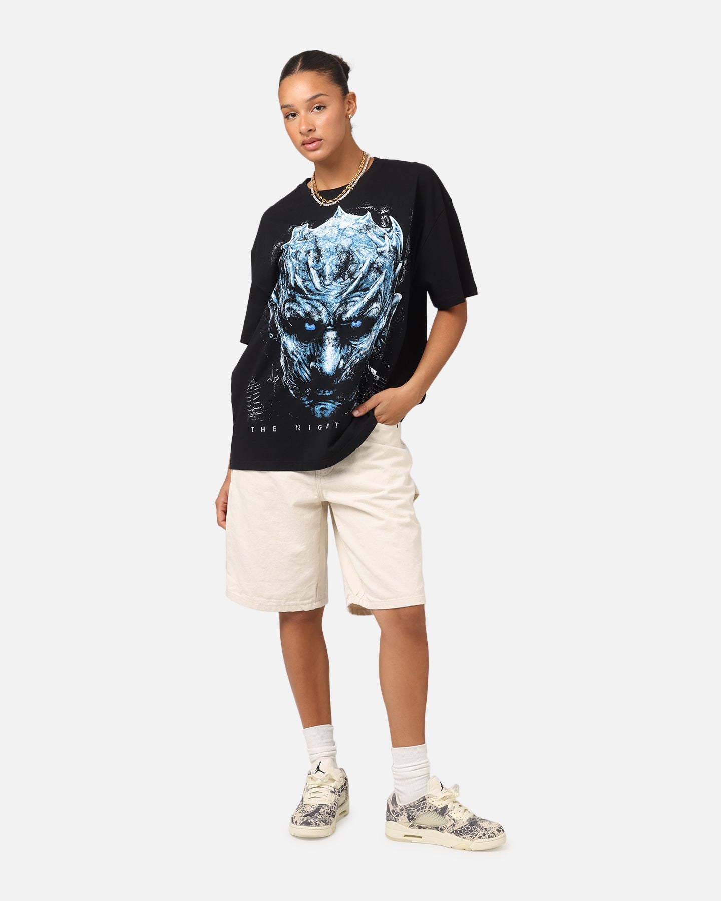 Goat Crew X Game Of Thrones Night Kings Heavy T-Shirt Black Style001