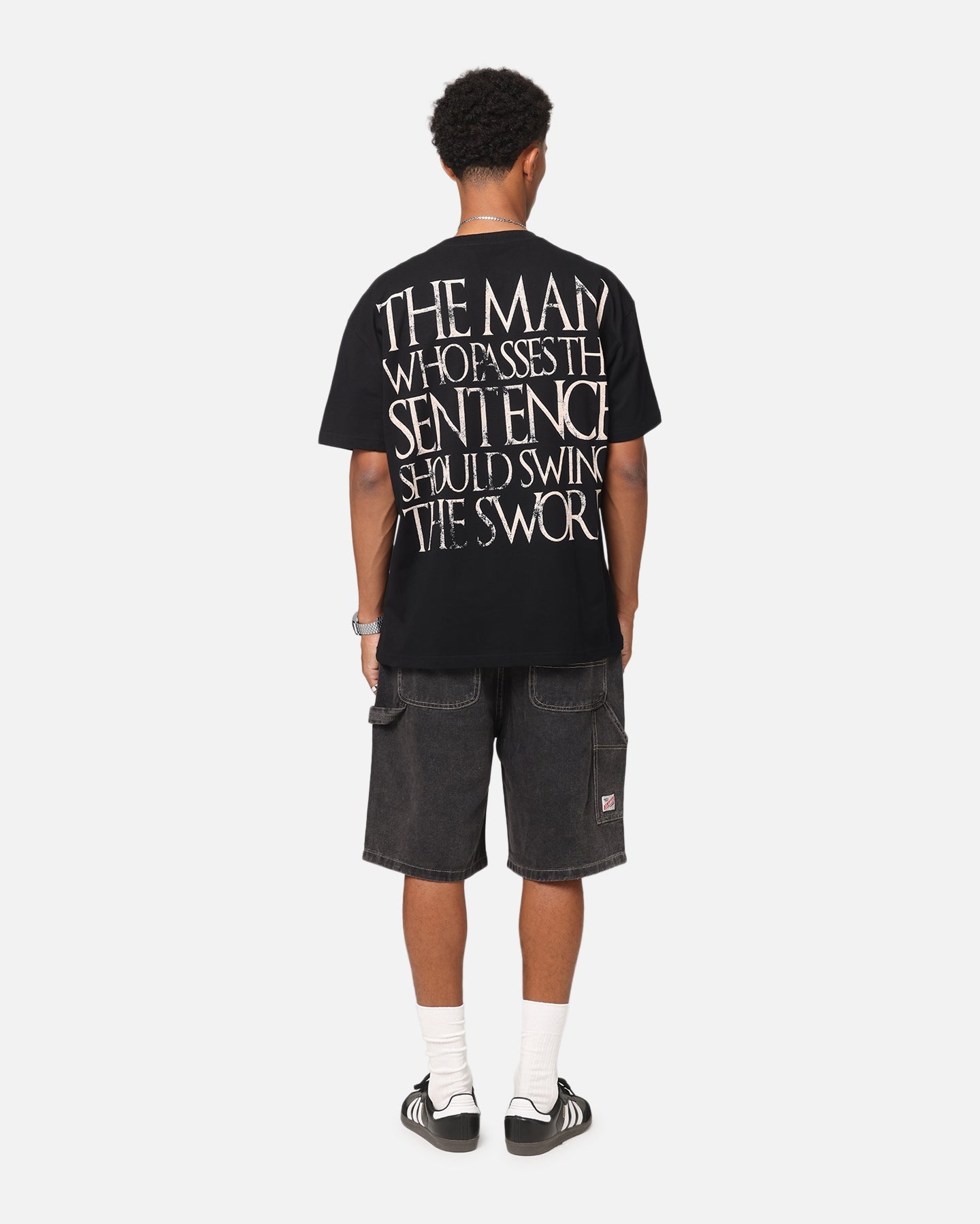 Goat Crew X Game Of Thrones Ned Stark Vintage T-Shirt Black Acidwash
