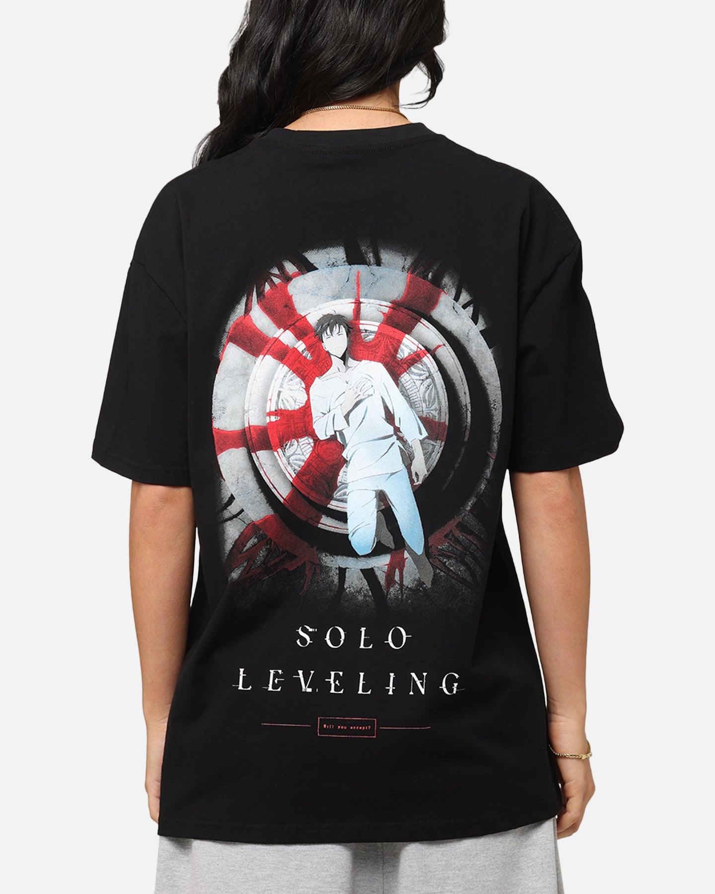 Goat Crew X Solo Leveling Solo Leveling Heavy T-Shirt Black Style001