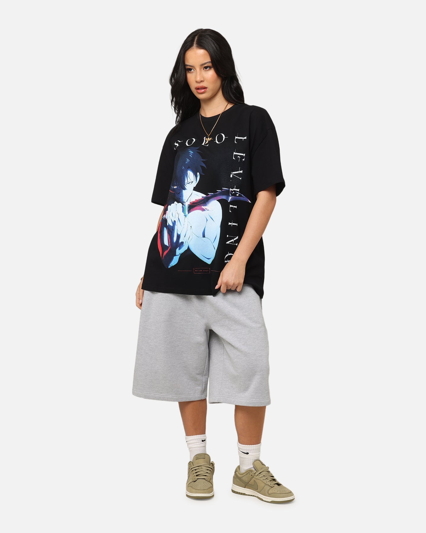 Goat Crew X Solo Leveling Solo Leveling Heavy T-Shirt Black Style001