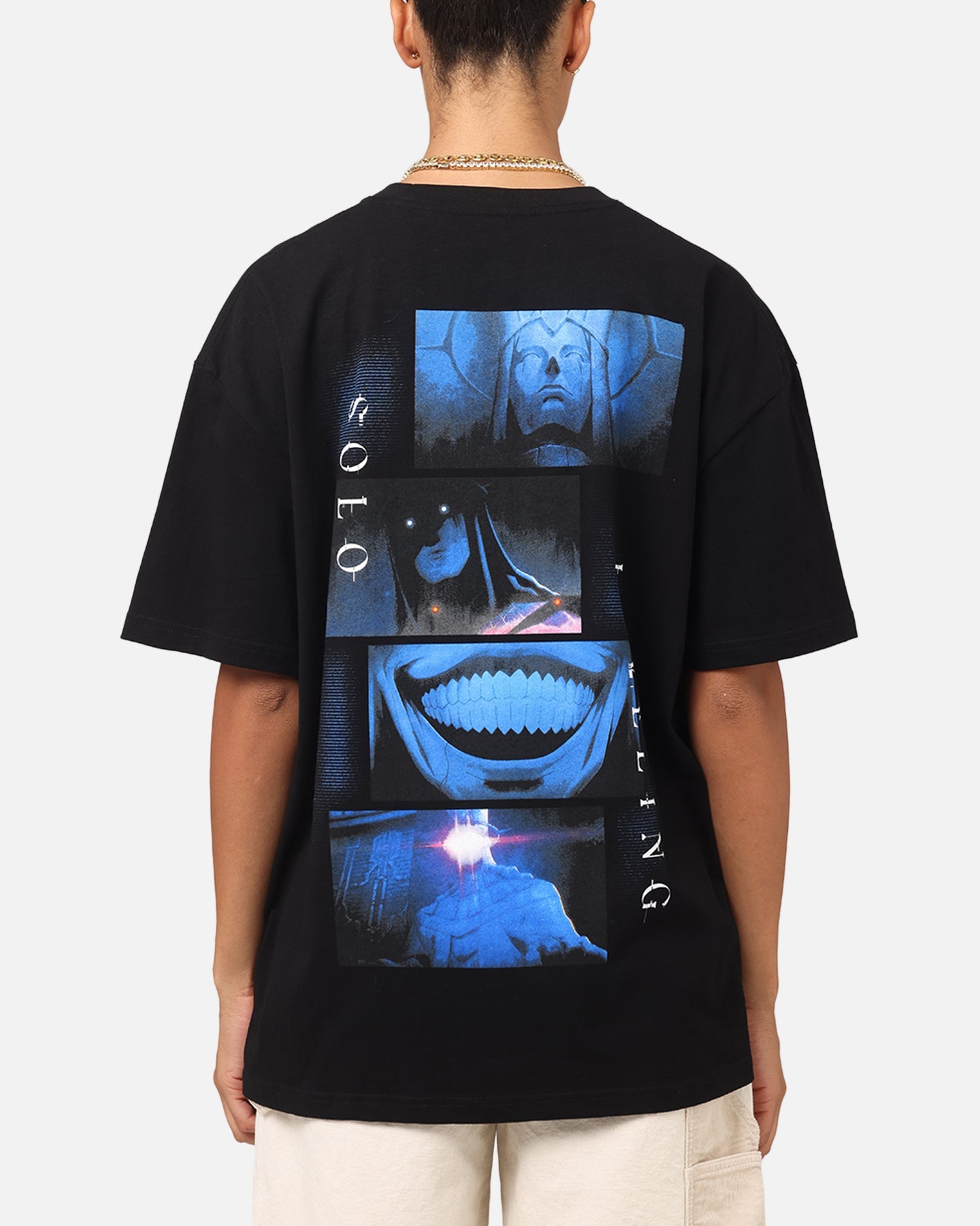 Goat Crew X Solo Leveling Statue Of God Heavy T-Shirt Black Style001