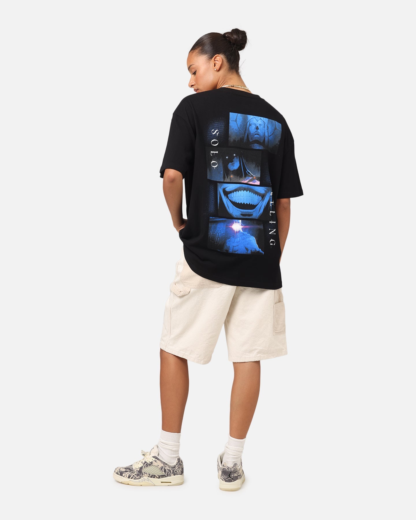 Goat Crew X Solo Leveling Statue Of God Heavy T-Shirt Black Style001