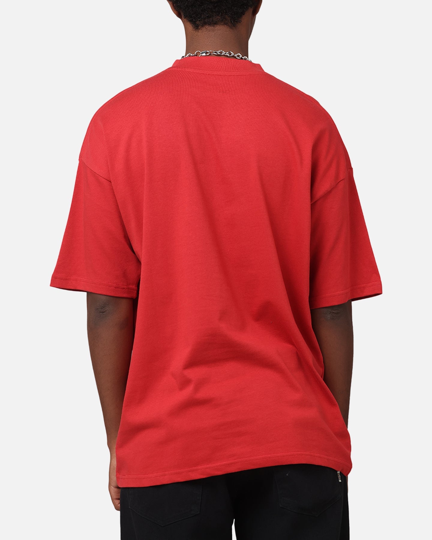 Carre Rosebud Mock Neck T-Shirt Red