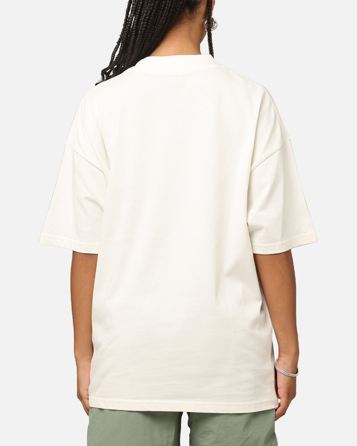 Carre Royal Patch Mock Neck T-Shirt Off White Style001