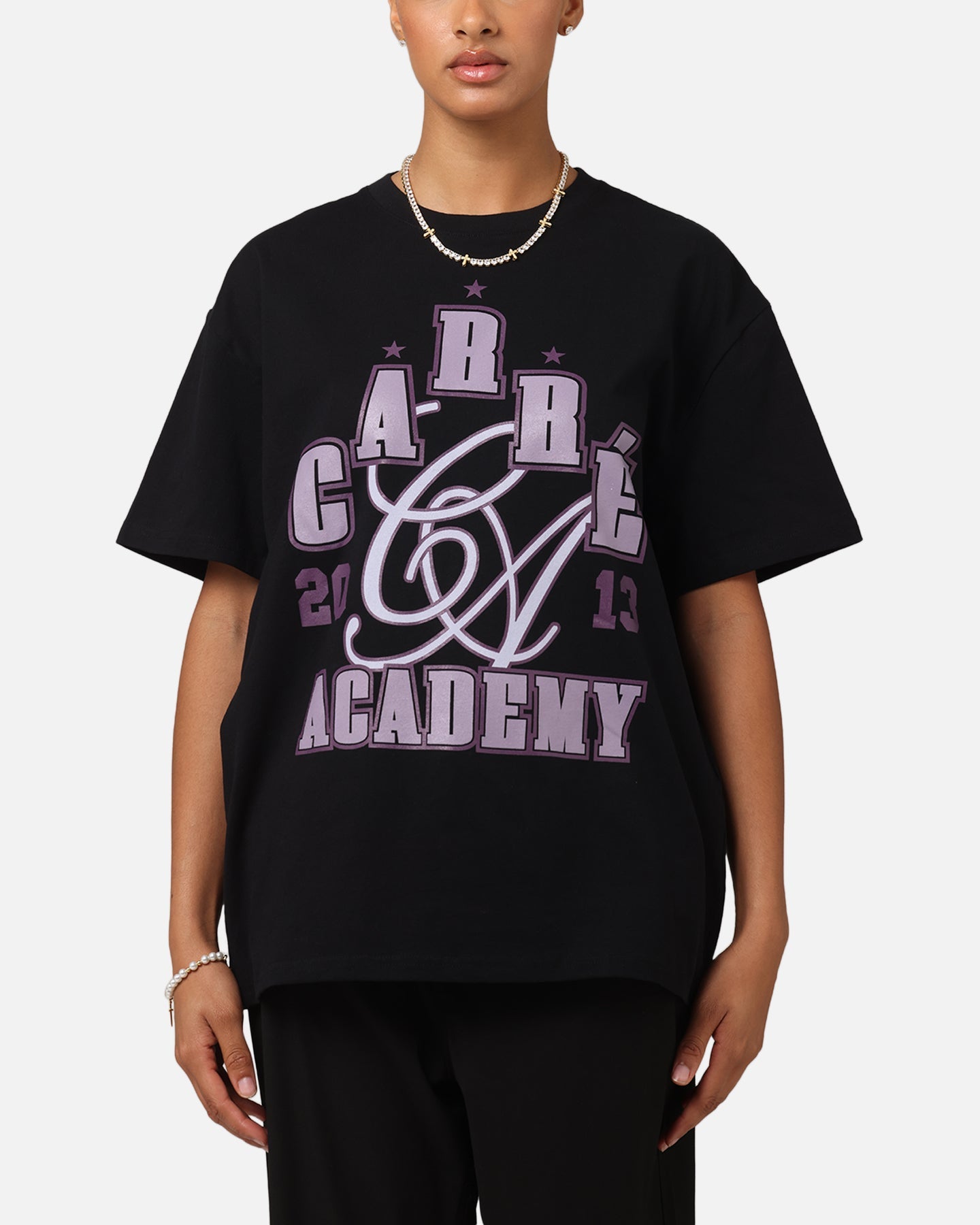 Carre Rising Heavy T-Shirt Black Style001