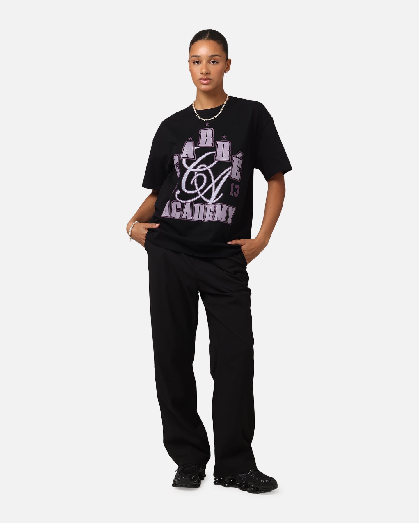 Carre Rising Heavy T-Shirt Black Style001