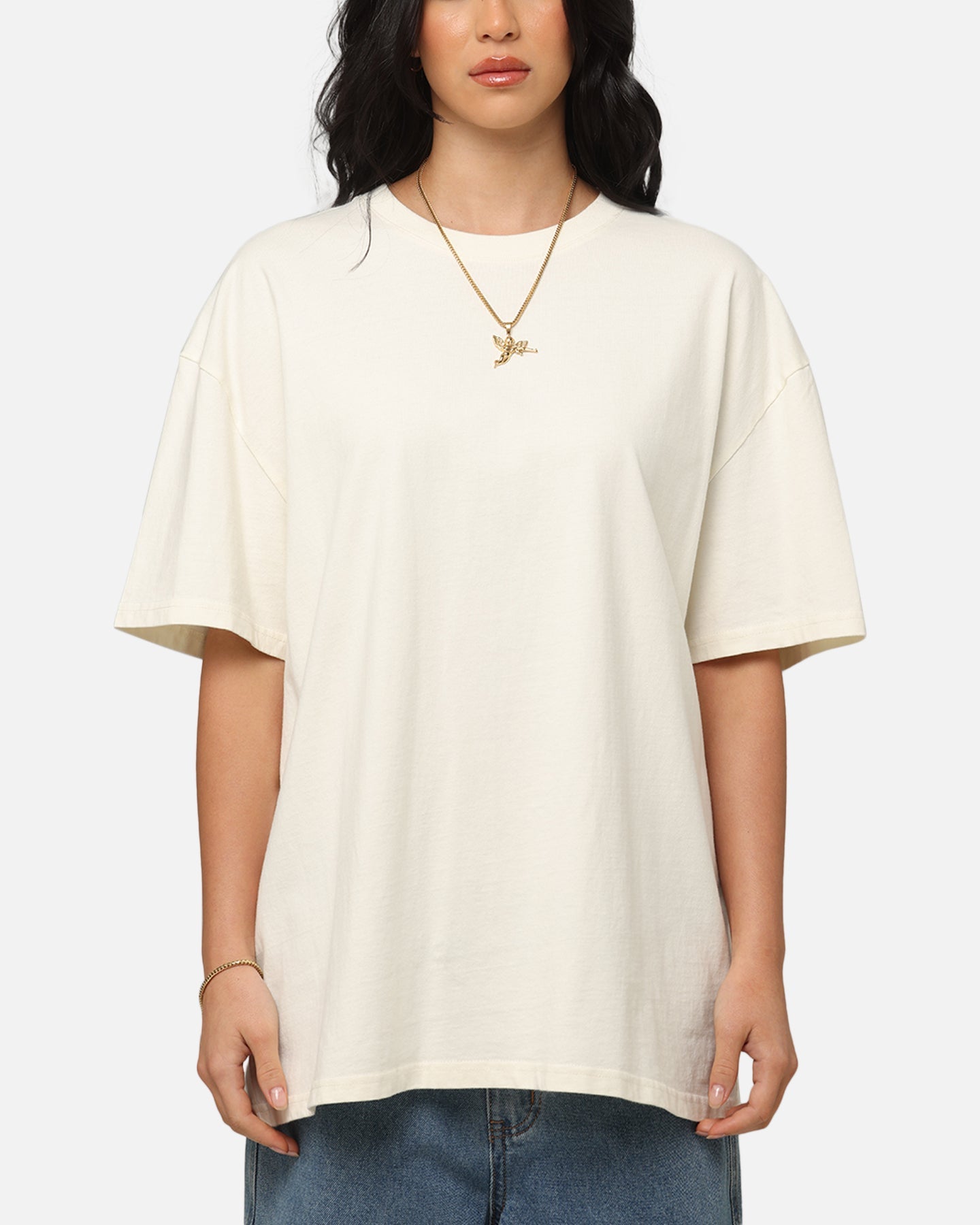 Culture Kings Boxy T-Shirt Off White Style001