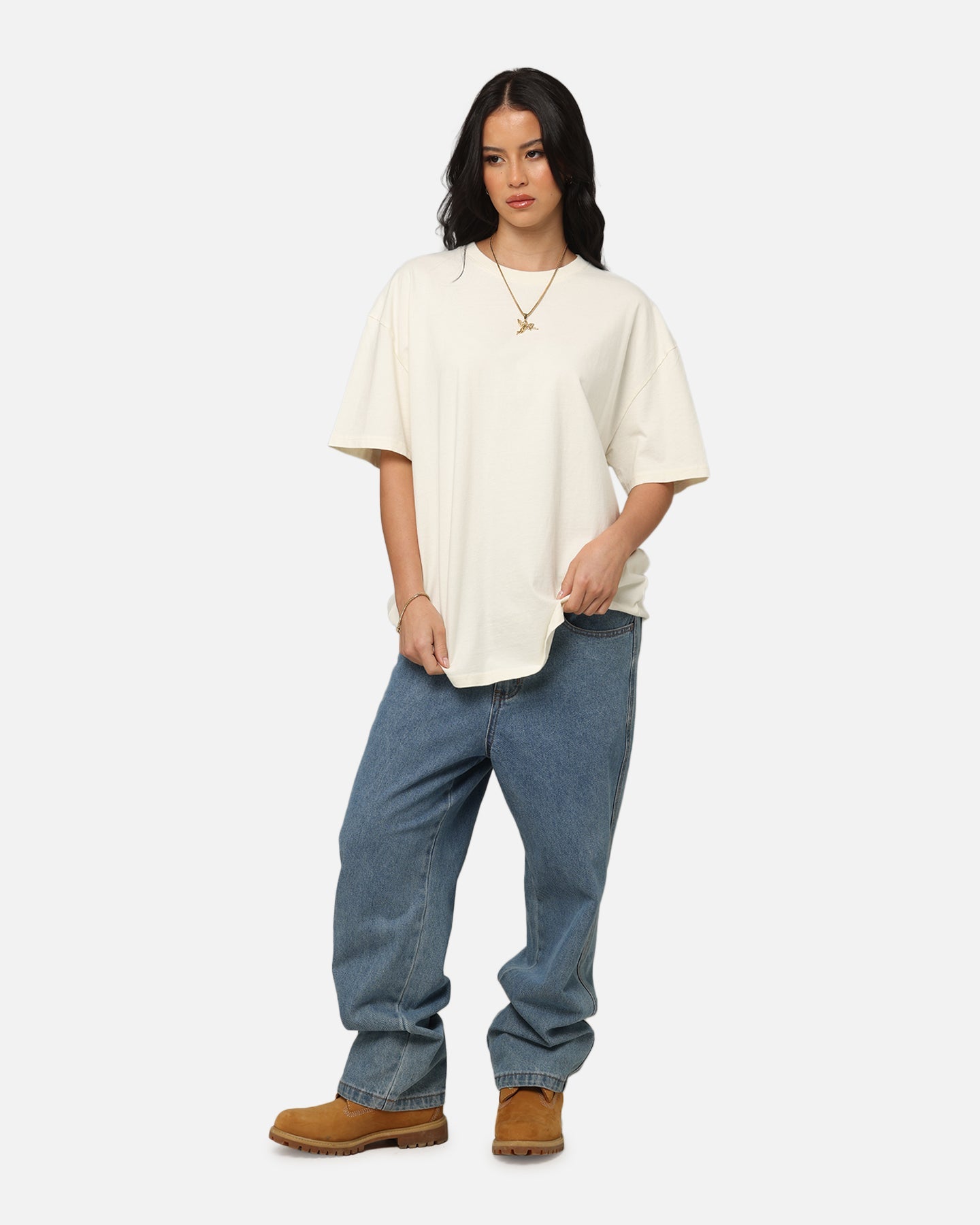 Culture Kings Boxy T-Shirt Off White Style001