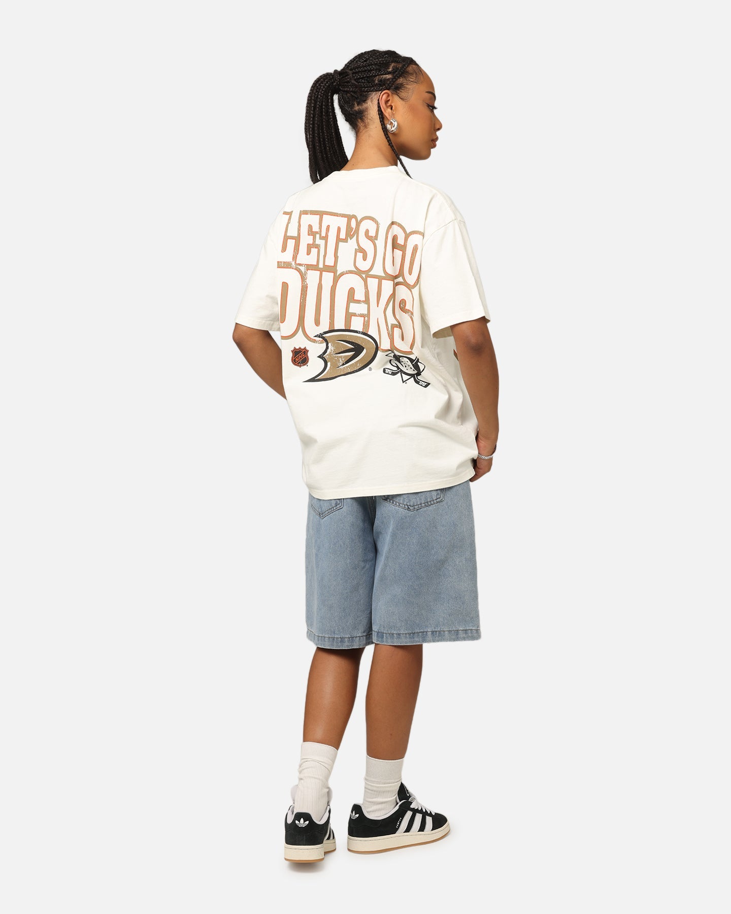 Culture Kings Anaheim Ducks Lets Go Ducks Heavy T-Shirt Off White Style001