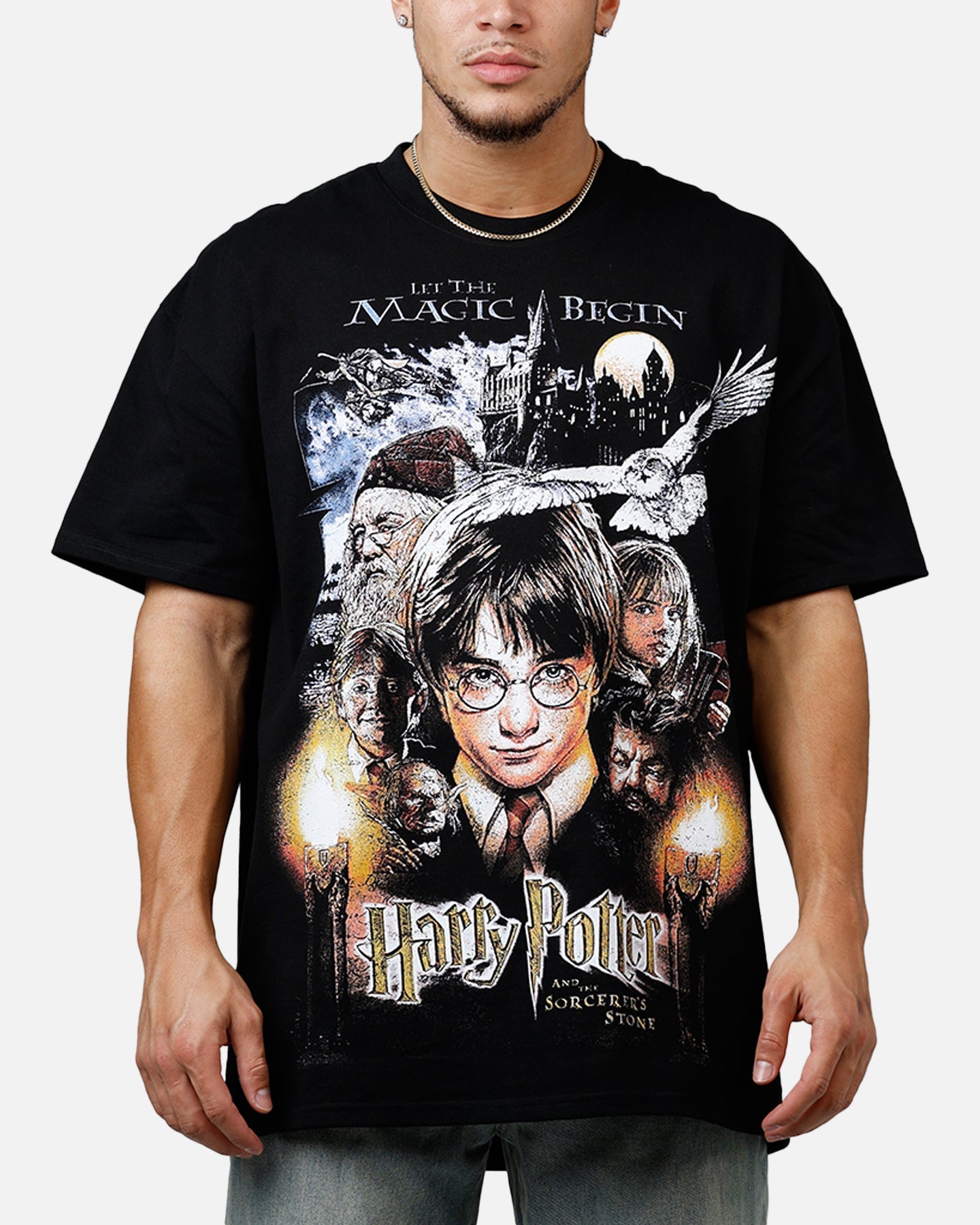 Goat Crew X Harry Potter Sorcerer's Stone Vintage T-Shirt Black Acidwas