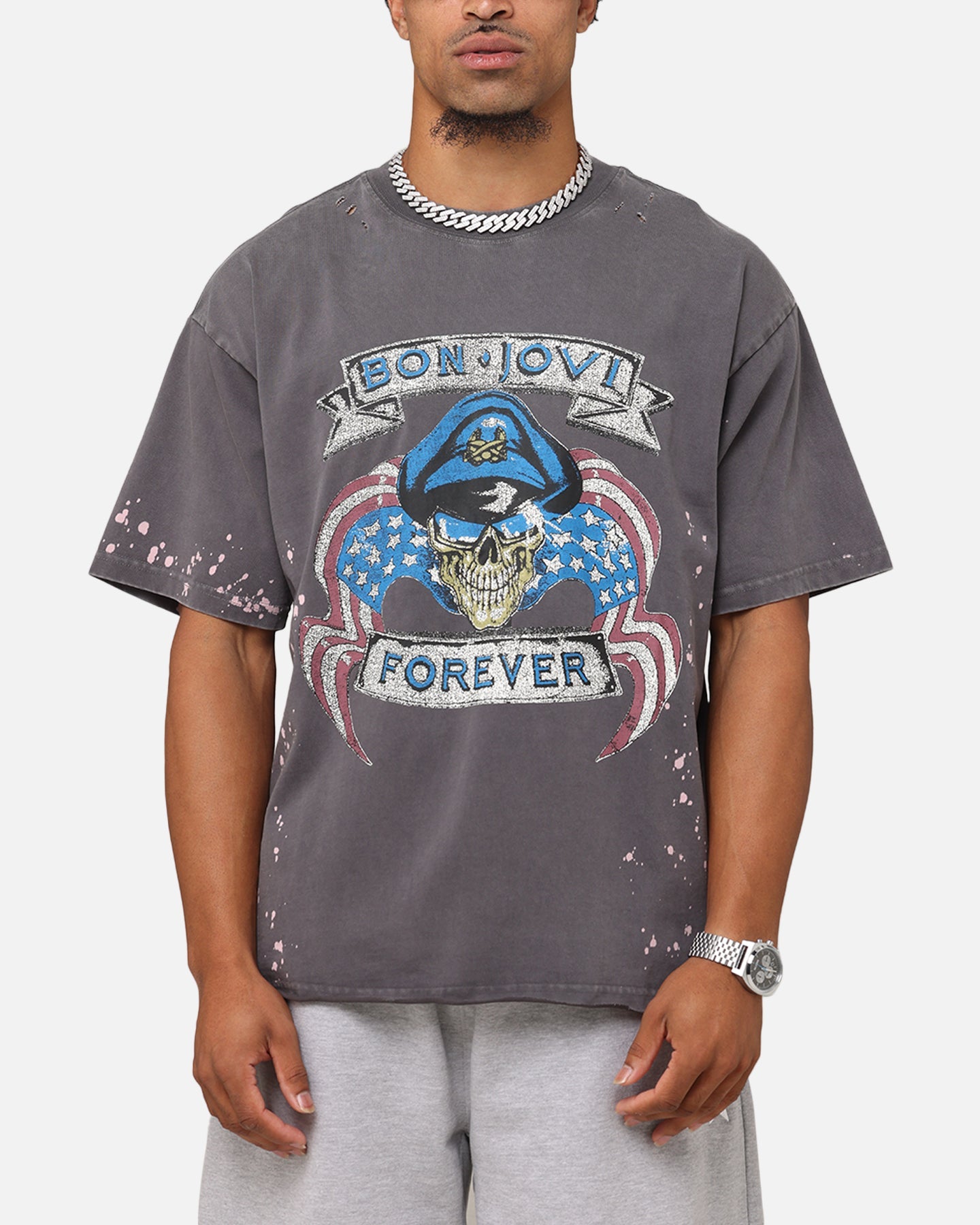 Bon Jovi Forever T-Shirt Washed Black