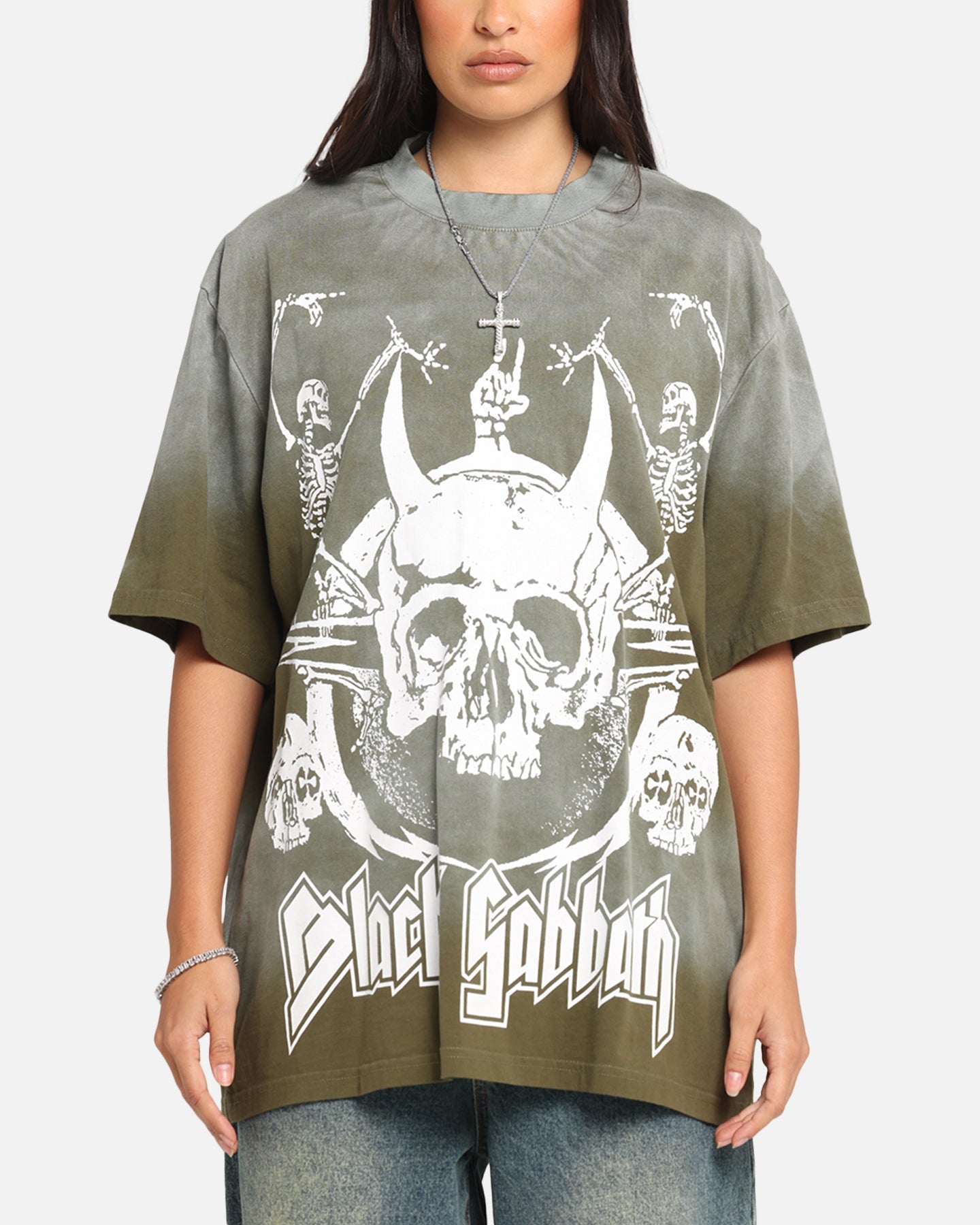 Black Sabbath Sabbath Hem Vintage T-Shirt Washed Black Style001