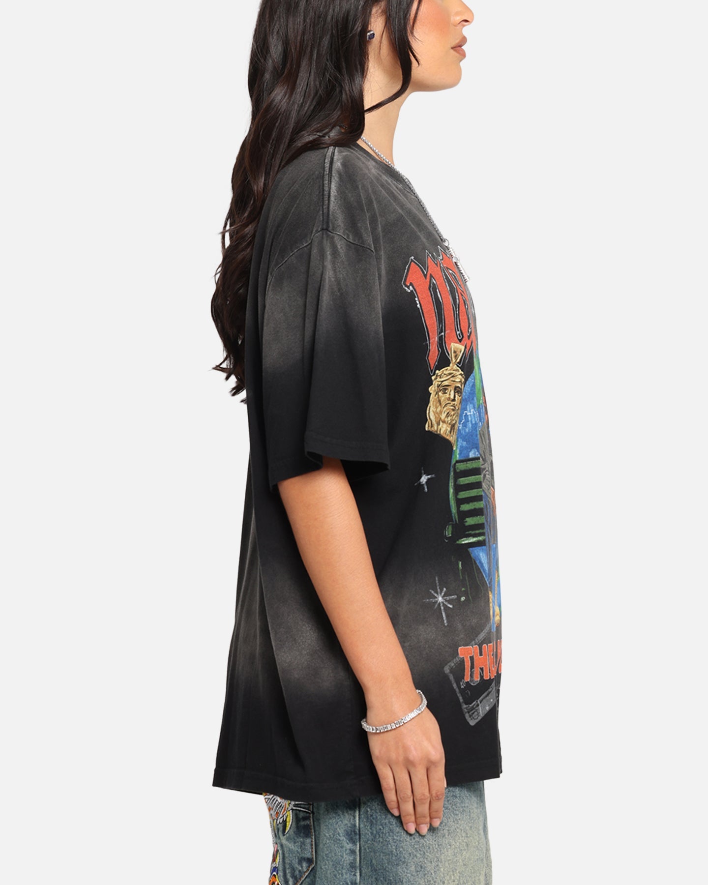 Nas The World Is Yours T-Shirt Washed Black Style001