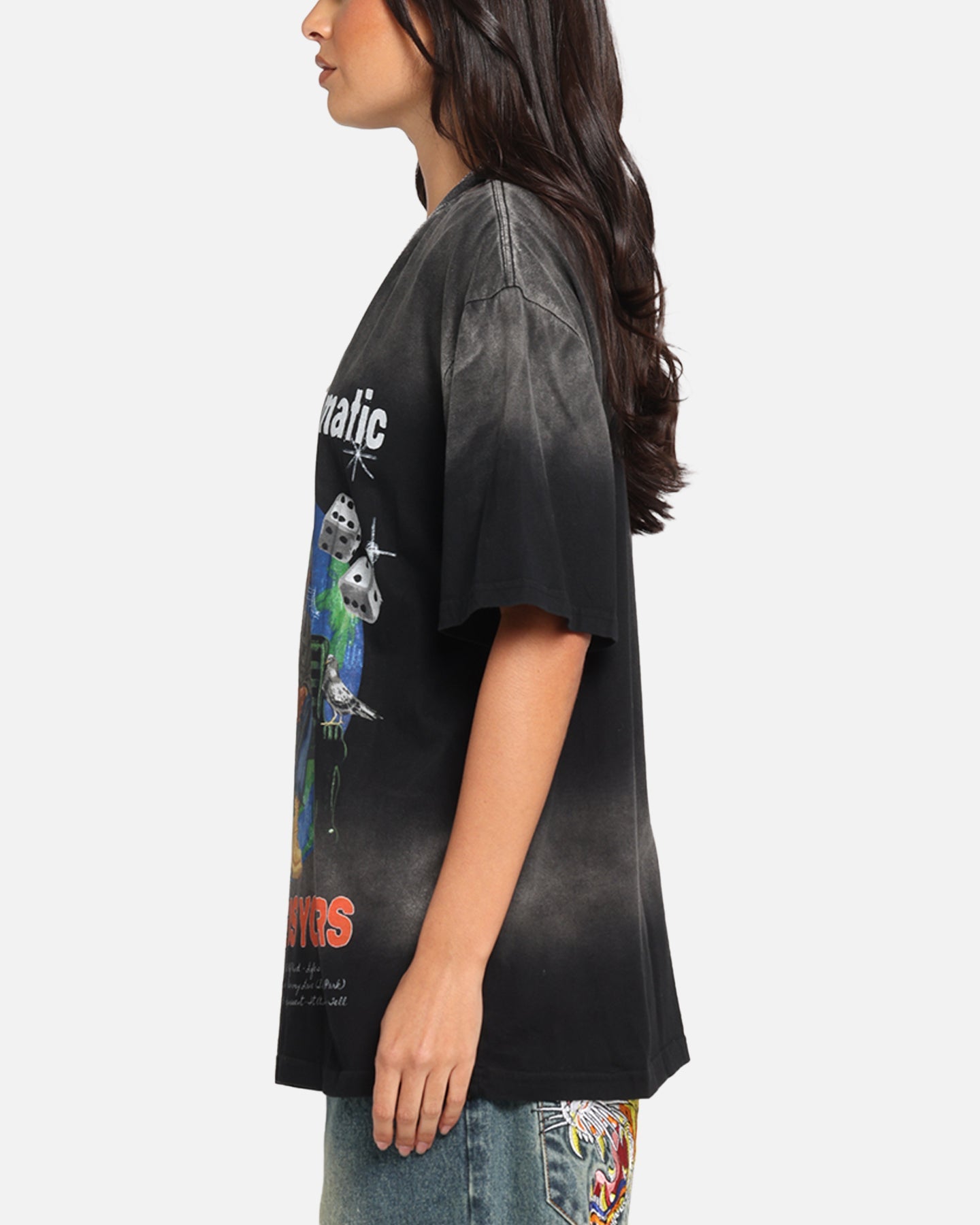 Nas The World Is Yours T-Shirt Washed Black Style001