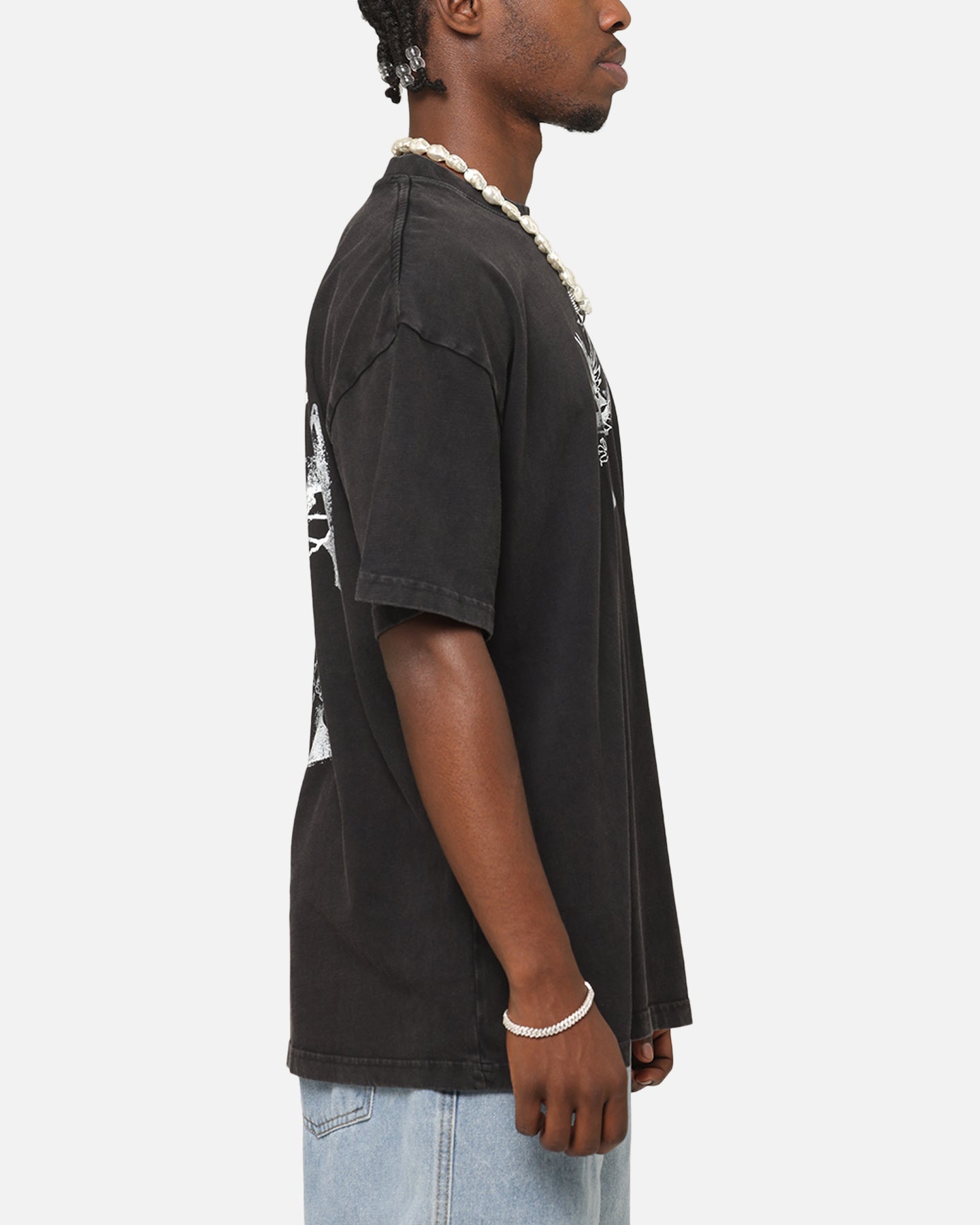 Ed Hardy Flight Premium T-Shirt Black Acidwash