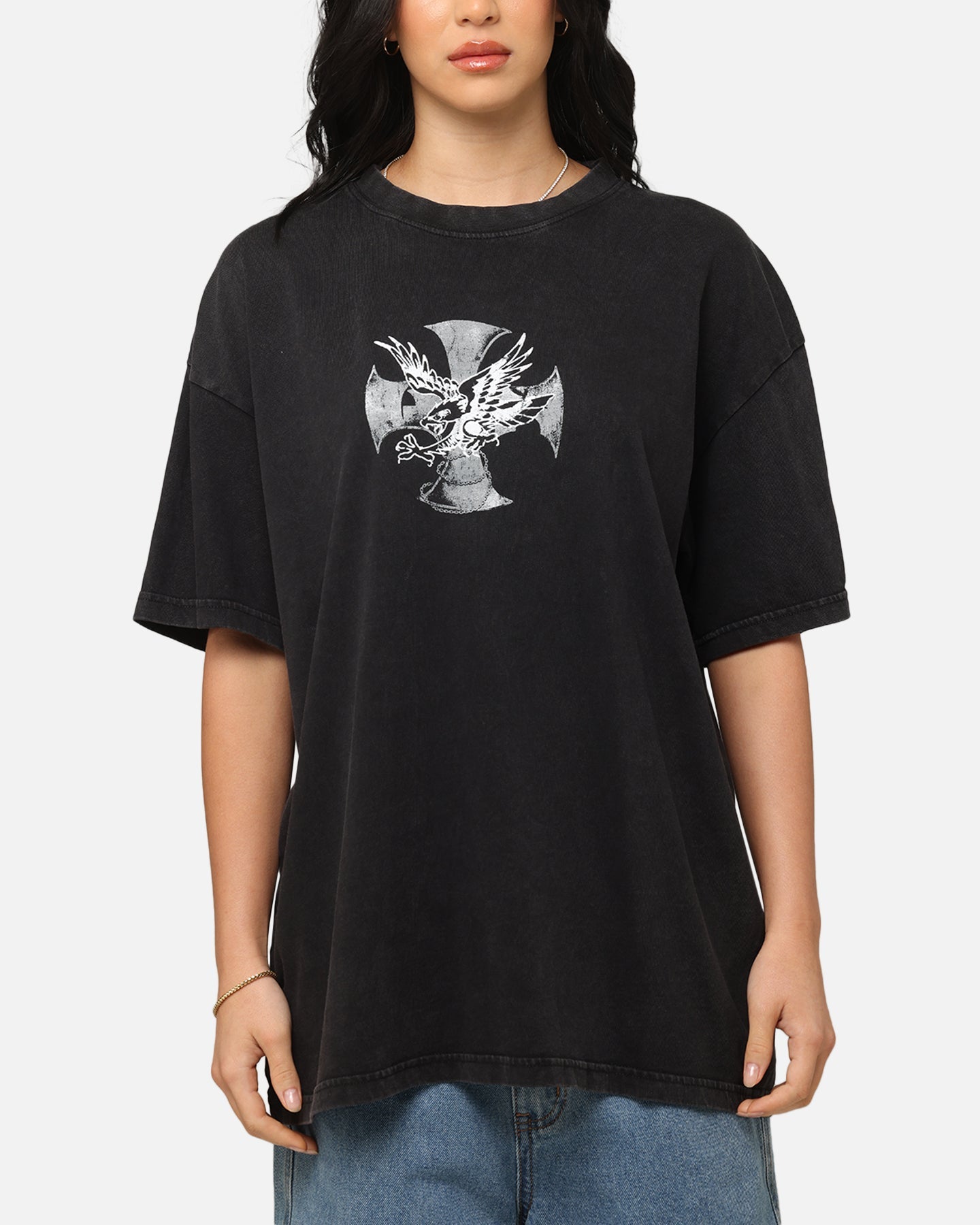 Ed Hardy Flight Premium T-Shirt Black Acidwash Style001