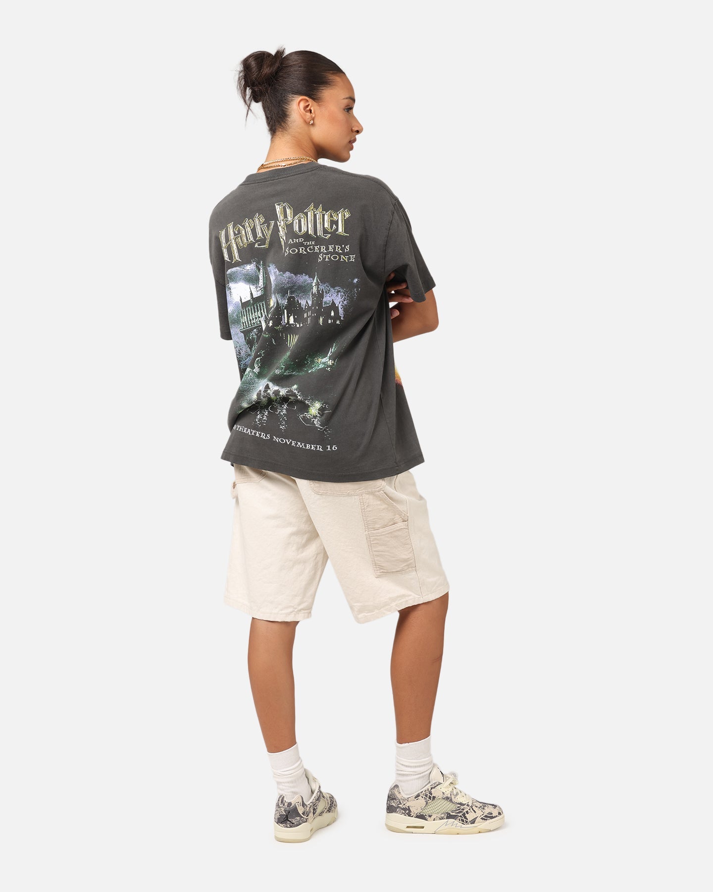 Goat Crew X Harry Potter Sorcerer's Stone Heavy T-Shirt Black Wash Style001