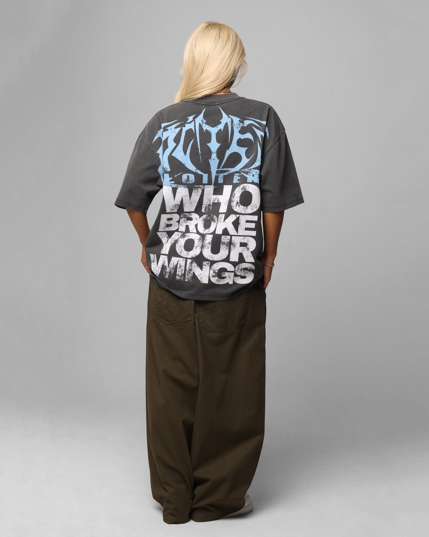 Loiter Angel Number Vintage T-Shirt Charcoal Style001