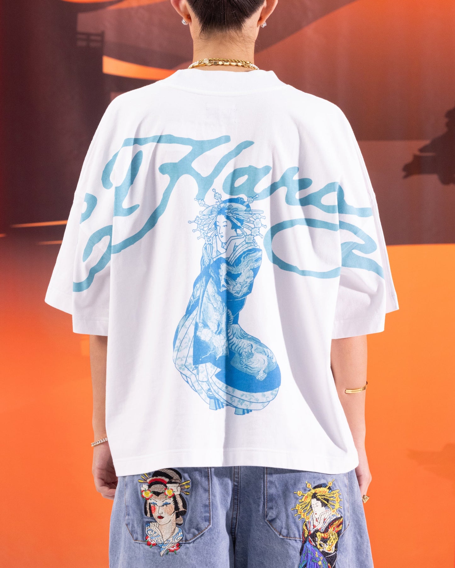 Ed Hardy Geisha T-Shirt Off White Style001