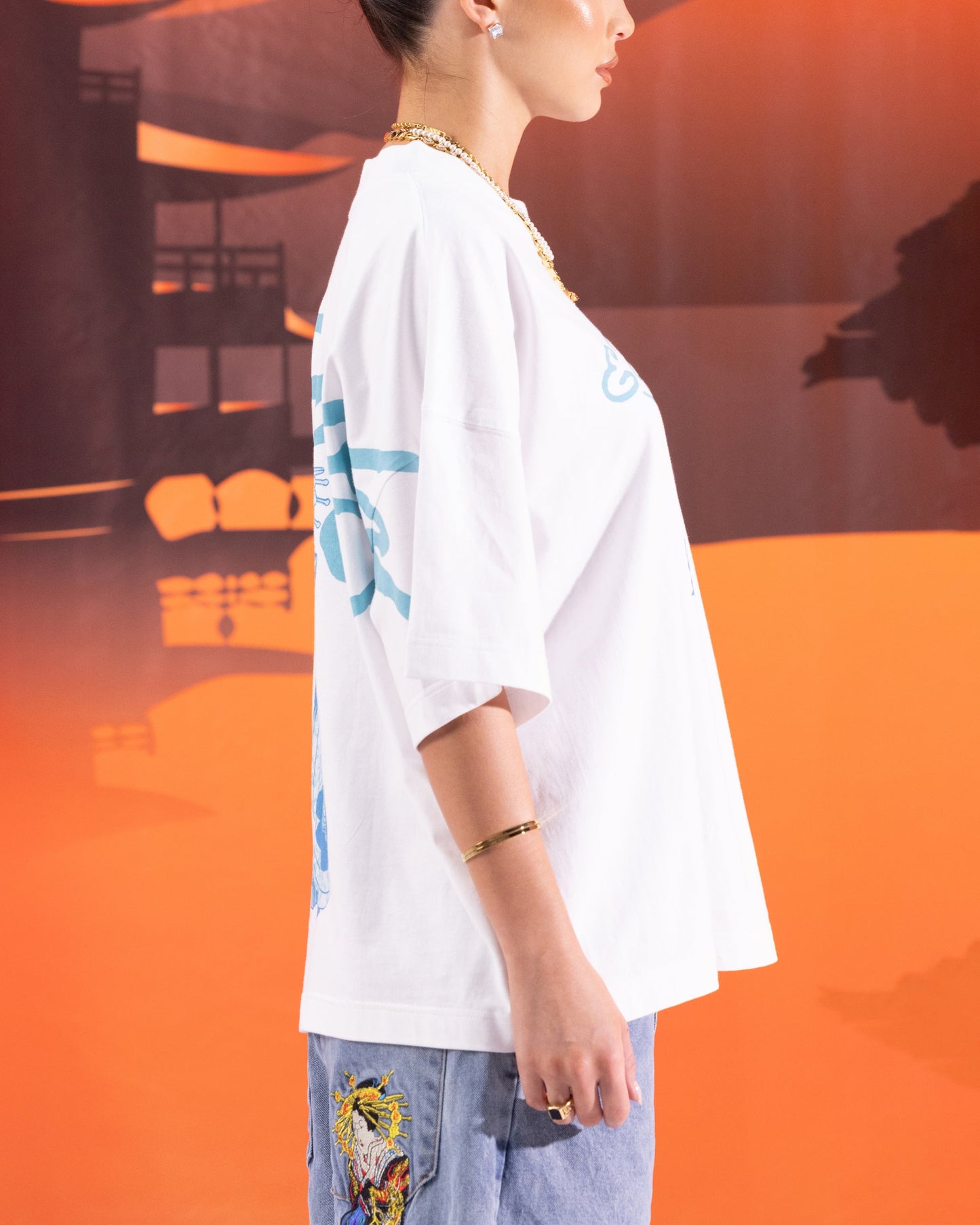 Ed Hardy Geisha T-Shirt Off White Style001