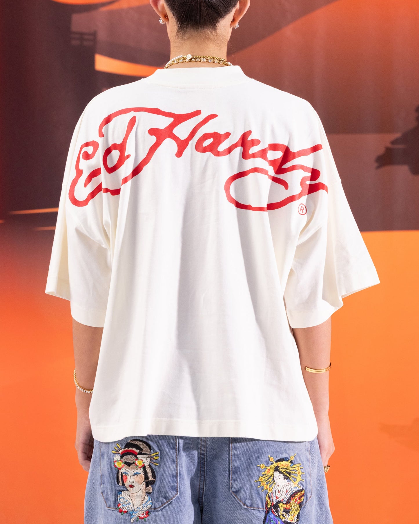 Ed Hardy Devil T-Shirt Off White Style001