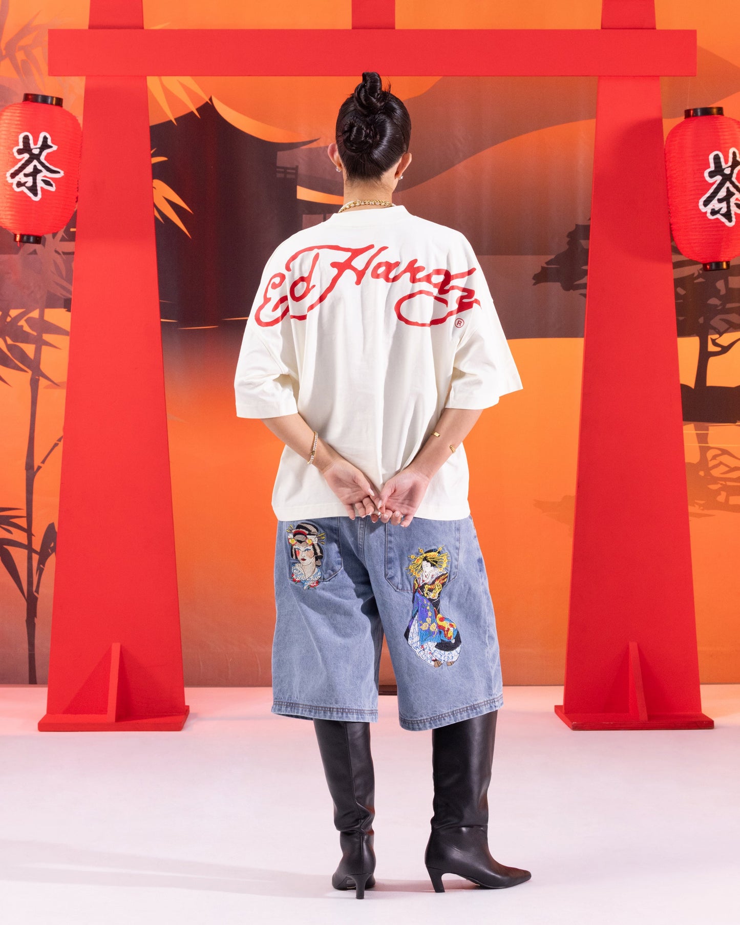 Ed Hardy Devil T-Shirt Off White Style001
