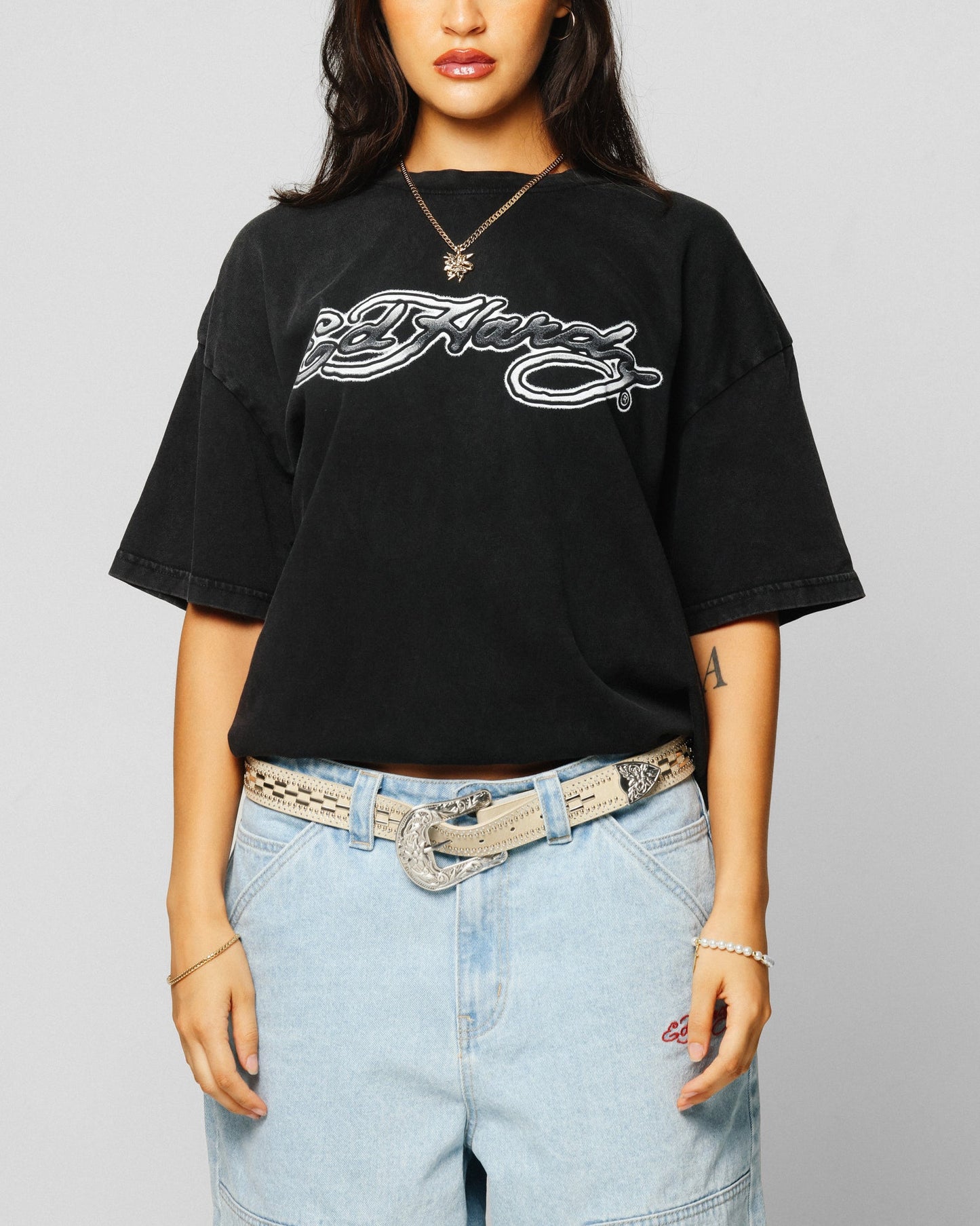 Ed Hardy Tribal T-Shirt Black Style001