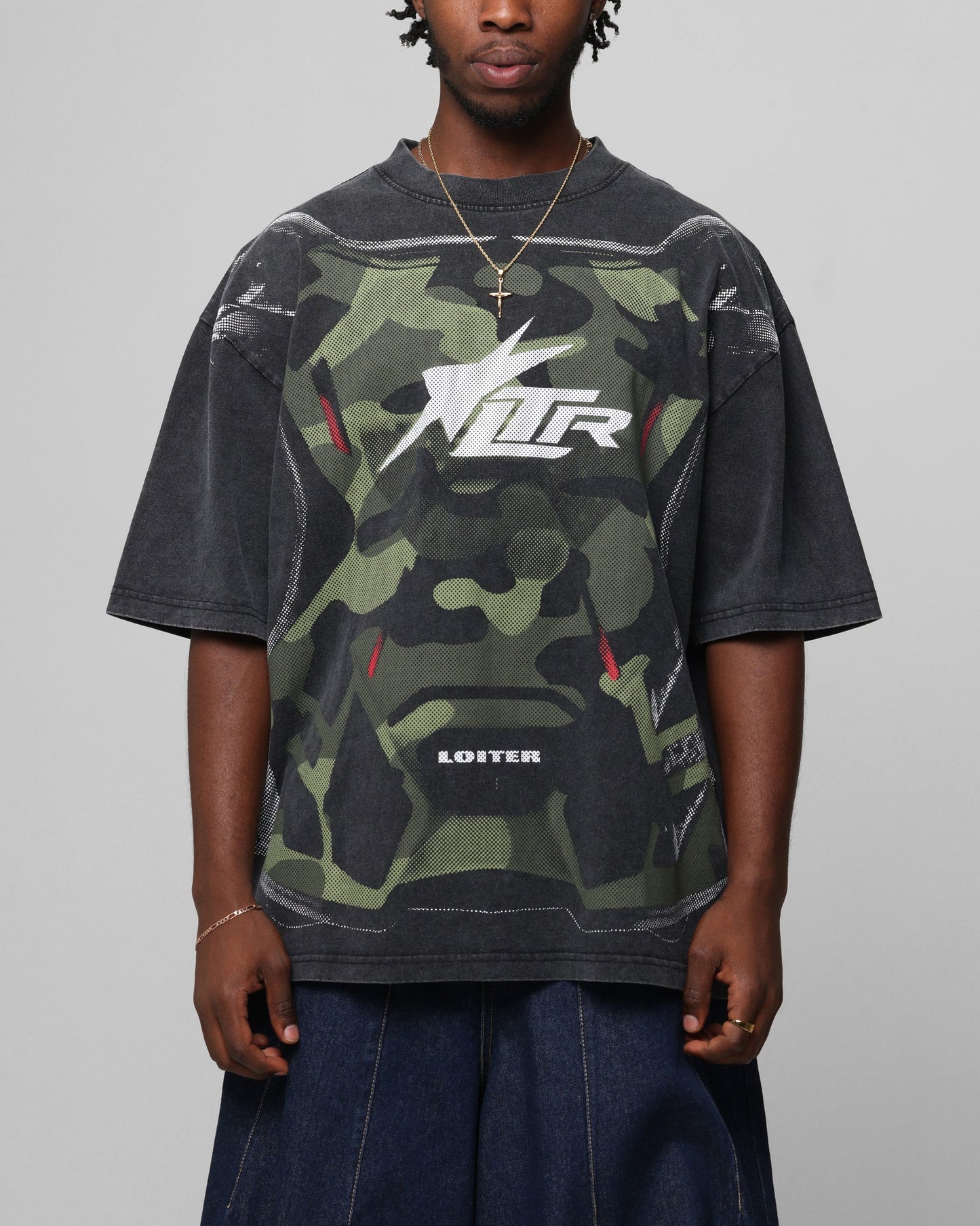 Loiter Motocross Vintage T-Shirt Vintage Black